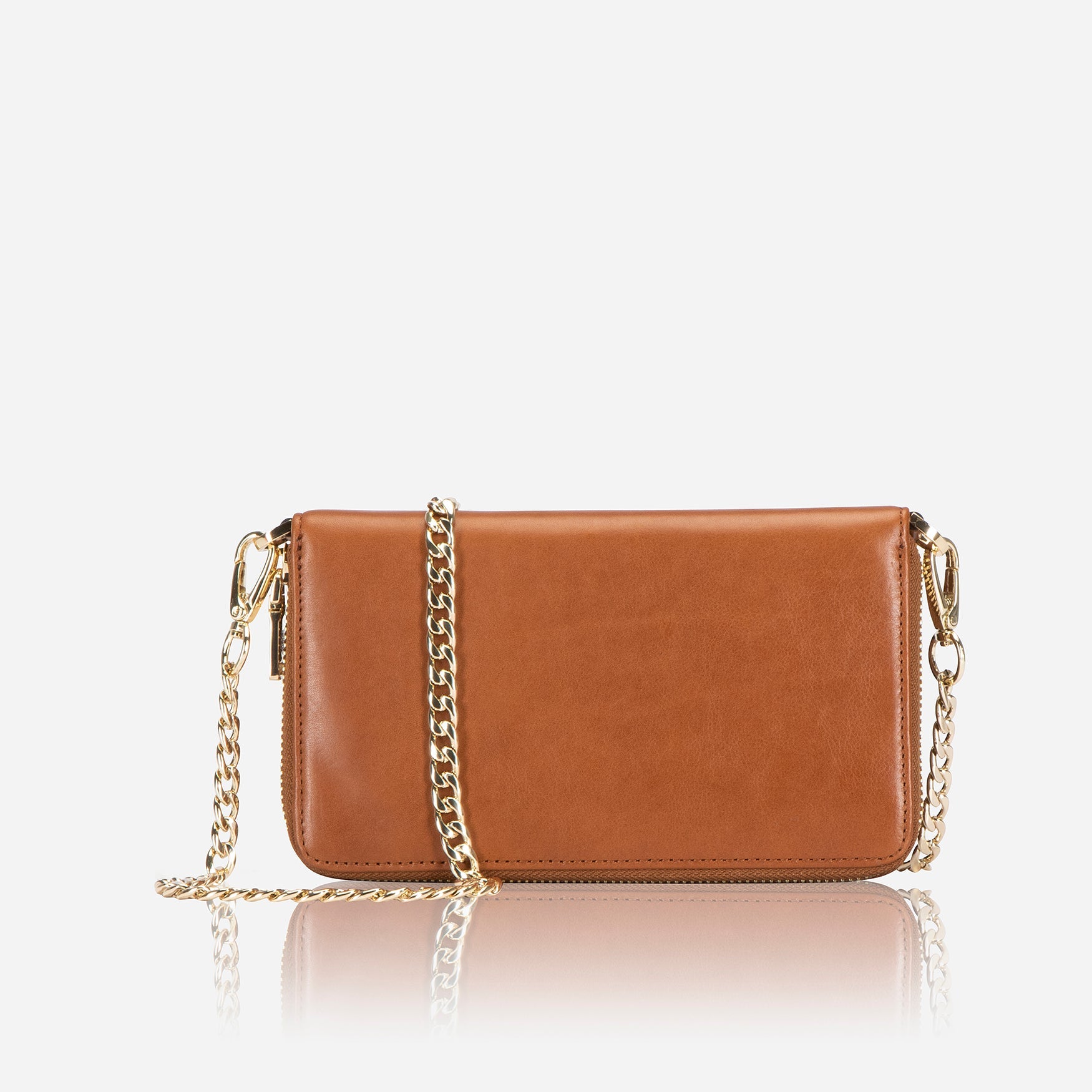 Jekyll & Hide Paris Chain Purse for Women - Stylish Crossbody Handbag in Tan Leather | Perfect for Date Night, Parties & Everyday Use