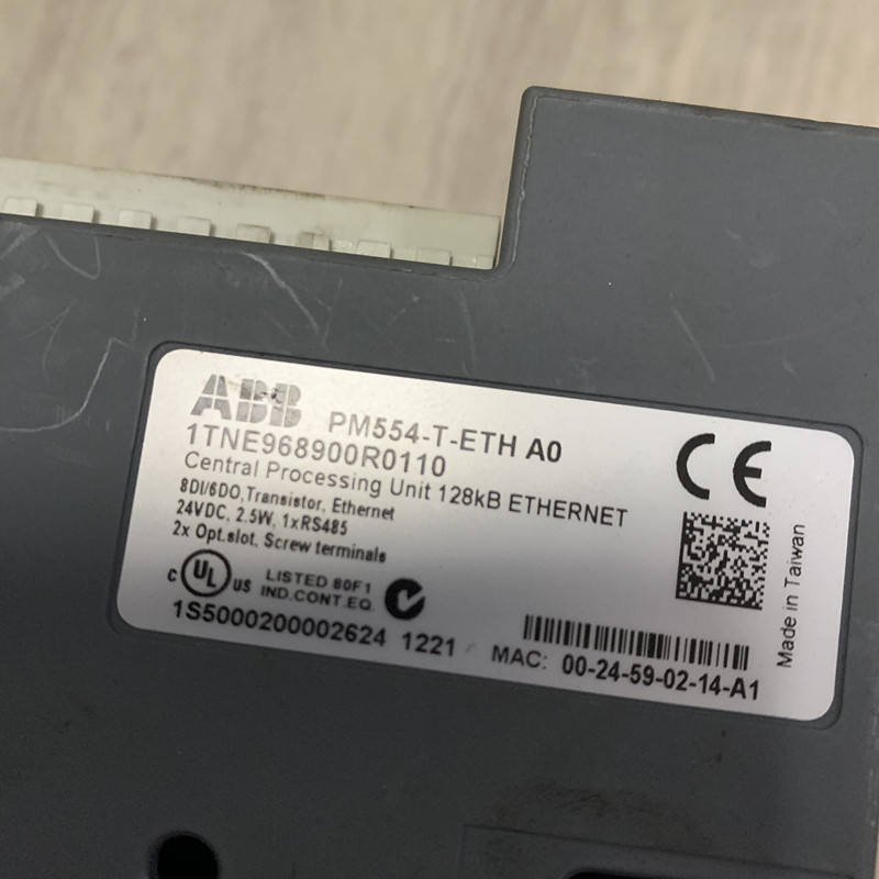 ABB PM554 T ETH A0 Central Processing Unit 128kB Ethernet - Industrial Automation Control Module for PLC Systems