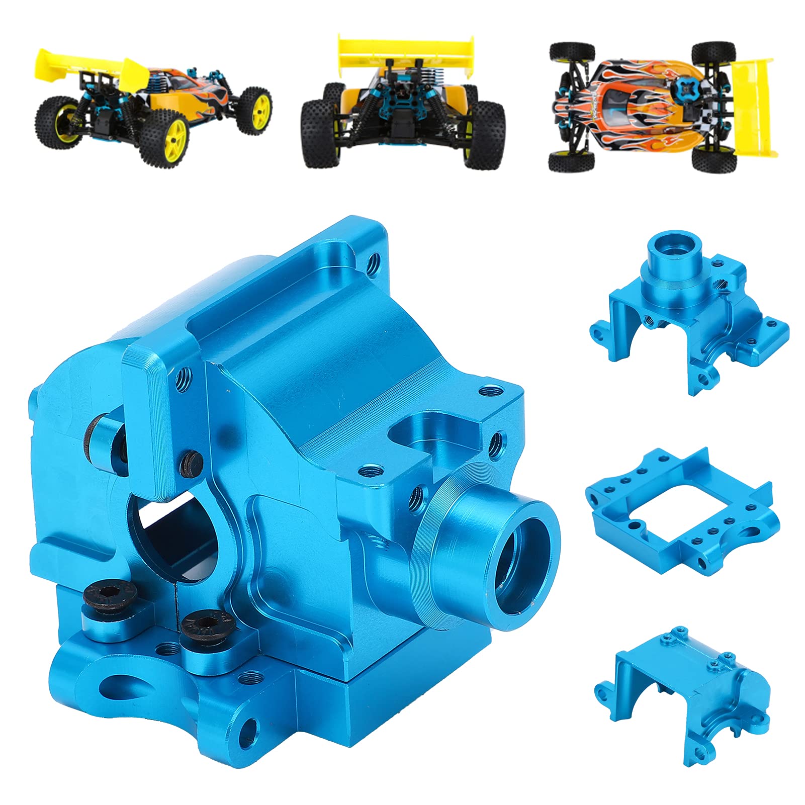 1/10 HSP RC Car Metal Gear Box - Petrol Truck Replacement Part for RC Models, Durable Blue Gearbox for Ages 14+ | Perfect for Thanksgiving Gifts & RC Car Upgrades