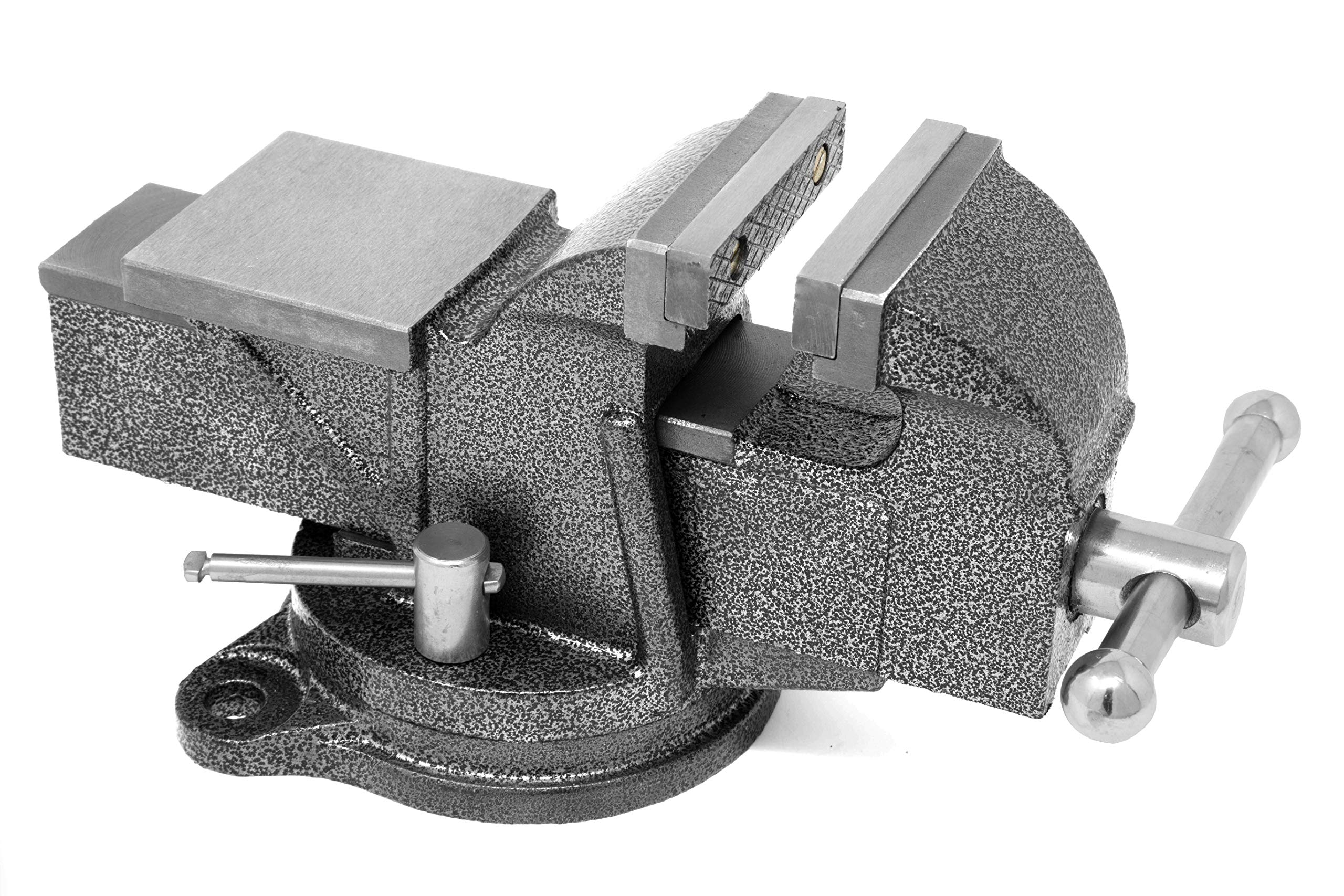 3-Inch Cast Iron Bench Vise with Swivel Base - Heavy Duty Workbench Clamp for Woodworking, Metalworking & DIY Projects