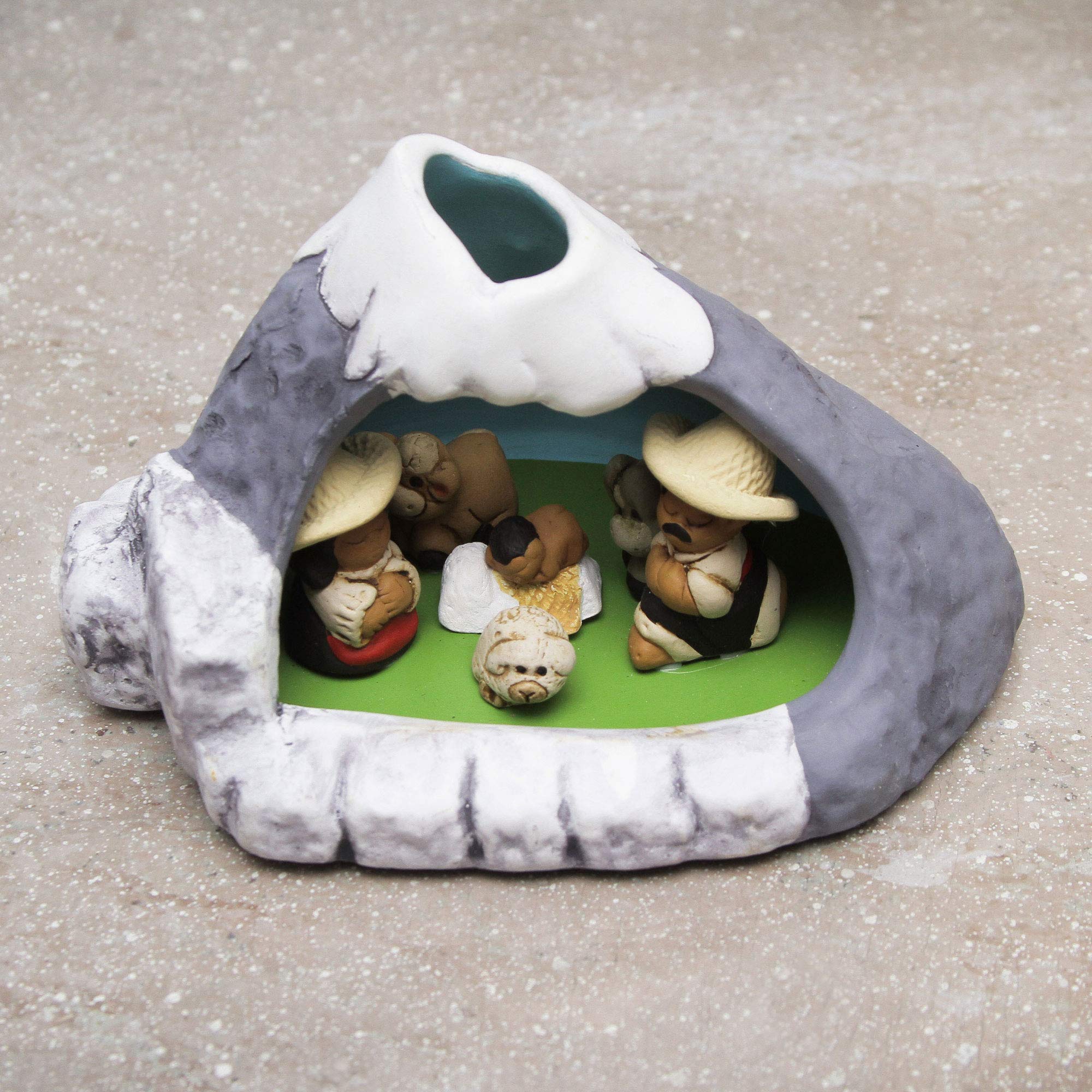 NOVICA Misti Handmade Ceramic Nativity Scene - Christmas Home Decor, Holiday Table Centerpiece, Unique Gift for Collectors