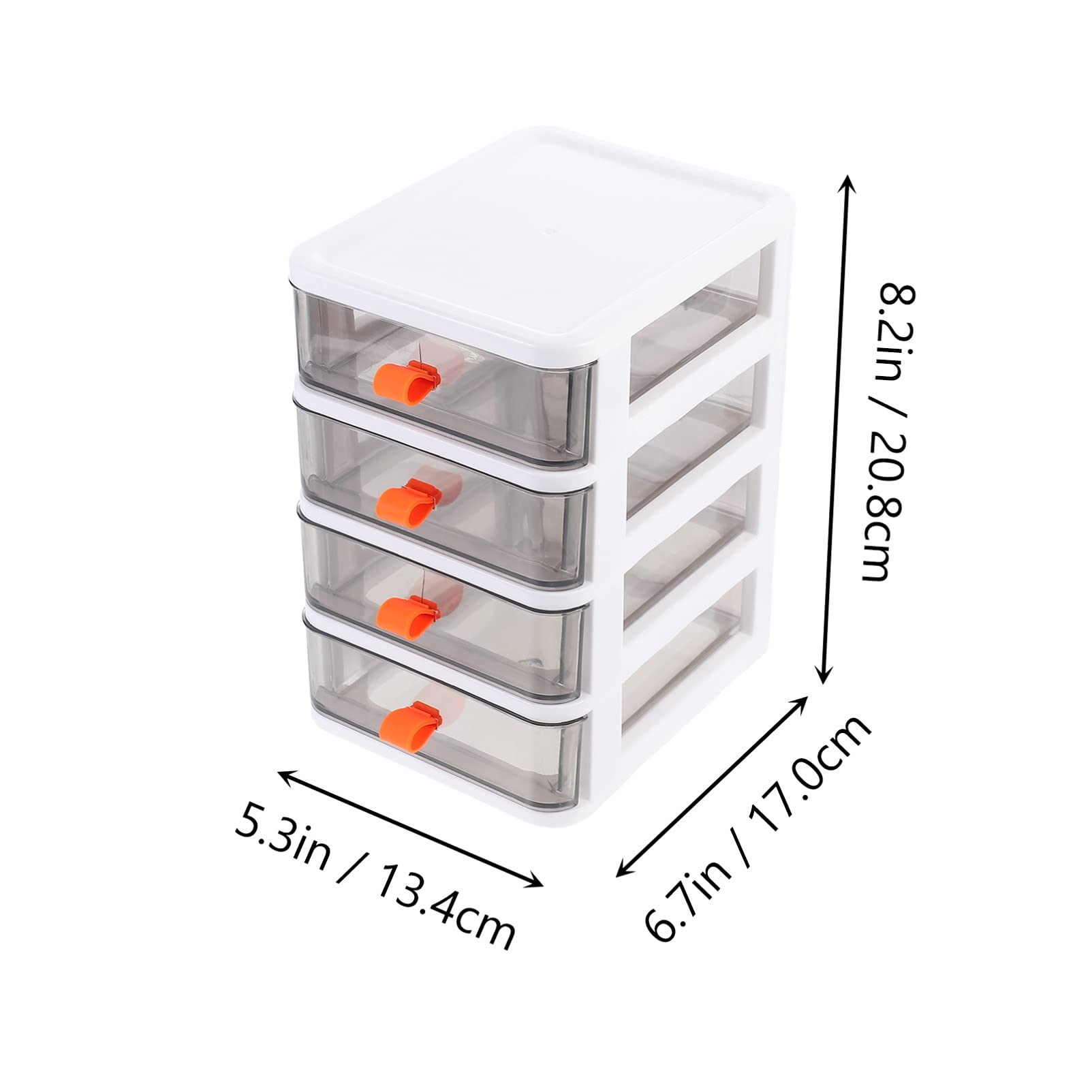 Makeup Organizer Drawers - 4-Layer Desktop Storage Cabinet with Multi-Drawer Design | Perfect for Office Supplies, Stationery, Bathroom Essentials & Cosmetic Storage | Ideal for Home, Office & Vanity Organization