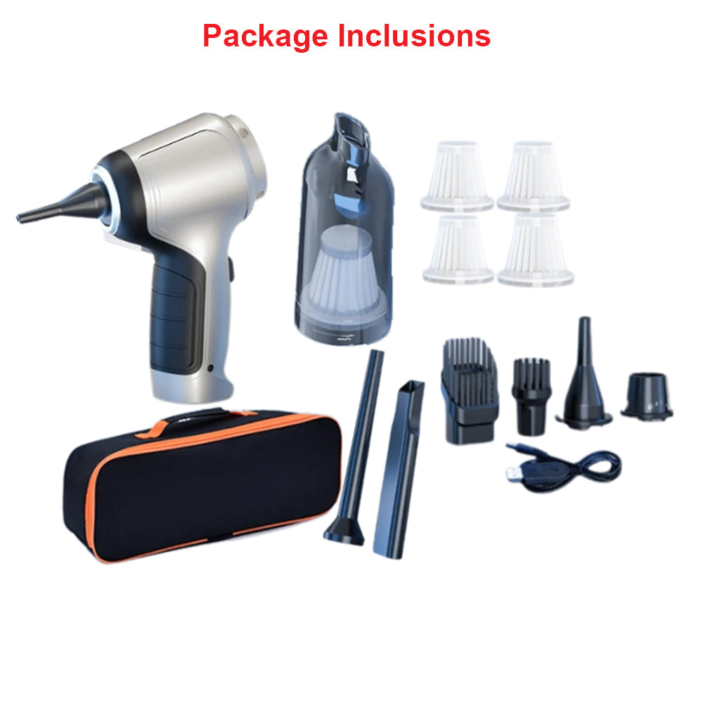 ANYCO Anymob Handheld Vacuum Cleaner - Powerful Cordless Vacuum for Home & Car - Compact & Lightweight (Silver) - Perfect for Pet Hair, Crumbs, Dust Cleaning on Sofa, Car Seats & Hard-to-Reach Areas