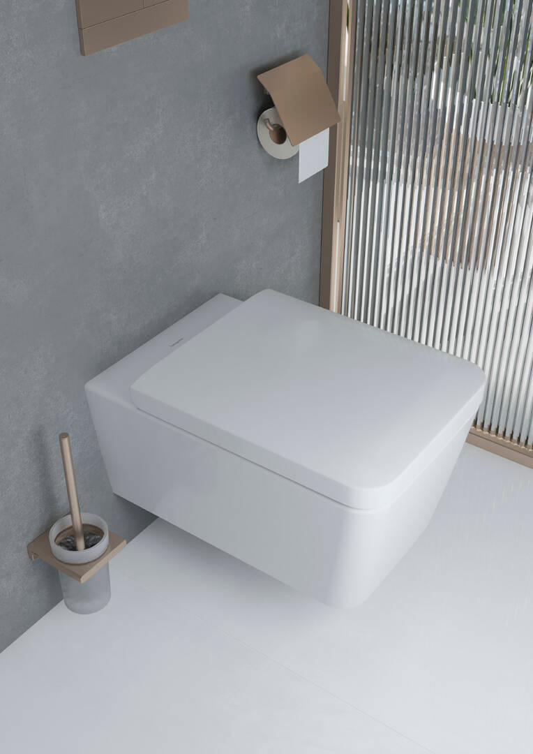 Hansgrohe AddStoris Brushed Bronze Toilet Paper Holder 41753140 - Perfect for Modern Bathrooms & Powder Rooms