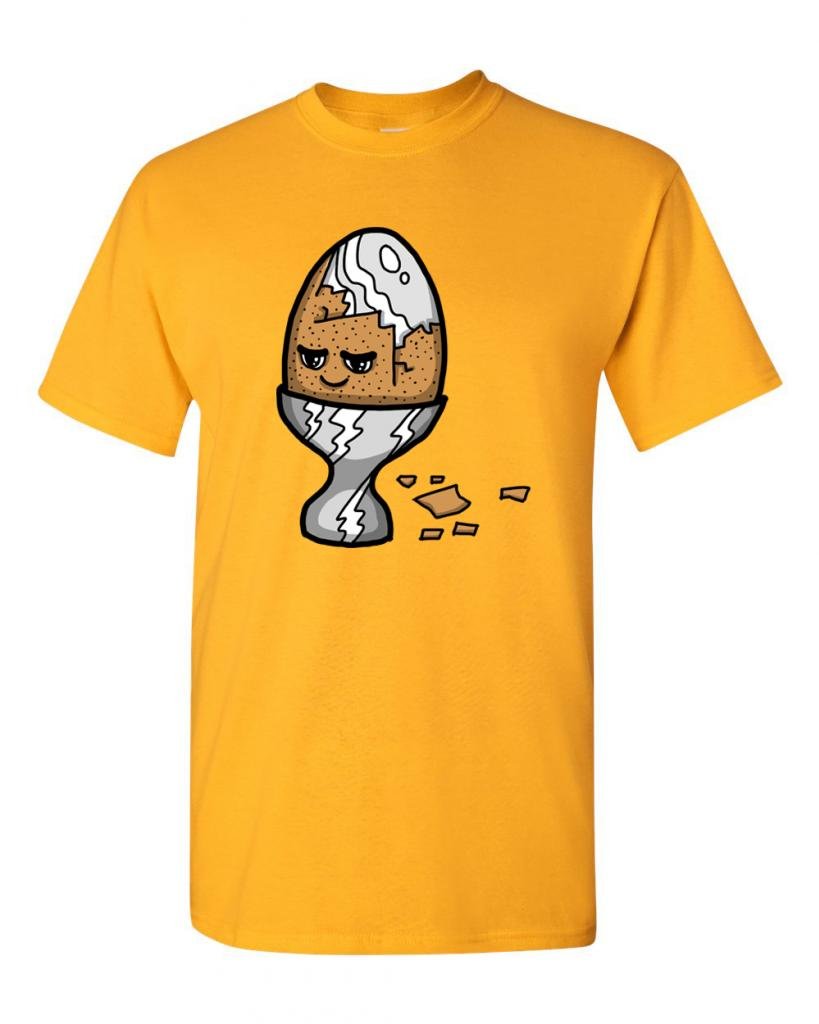 Funny Boiled Egg Adult T-Shirt - Cute Egg Design Tee for Casual Wear & Gifts
