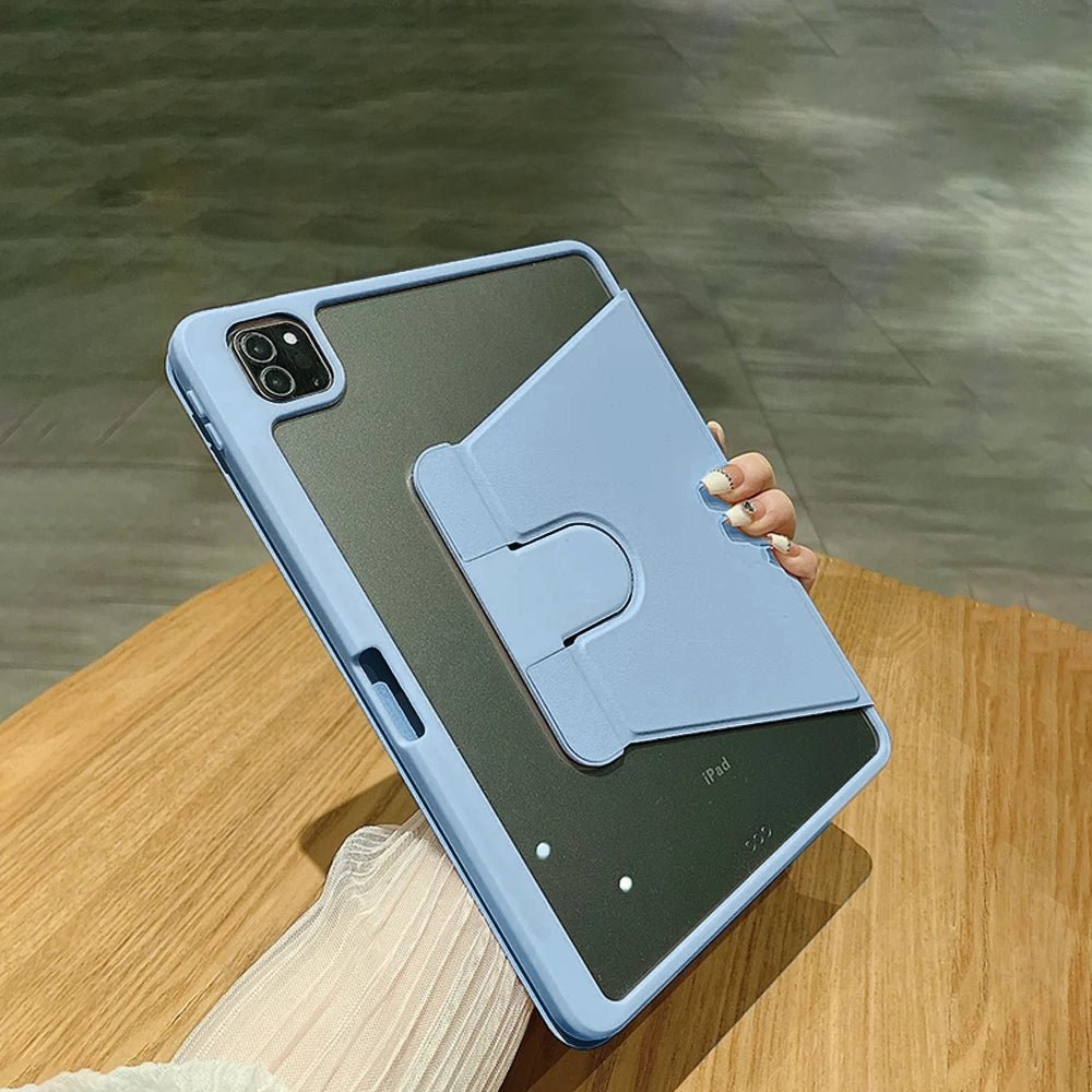 FlexiSnap 360° Rotating Smart Leather iPad Case with Auto Sleep/Wake - Perfect for Work, Travel & Home Use (Compatible with iPad Pro/Air)