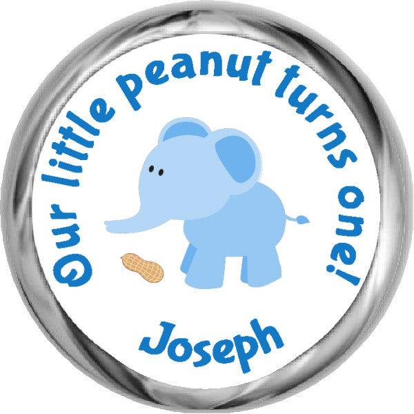 Little Peanut Elephant Sticker - Personalized HERSHEY KISS FAVOR for Baby Showers, Birthday Parties & Wedding Favors