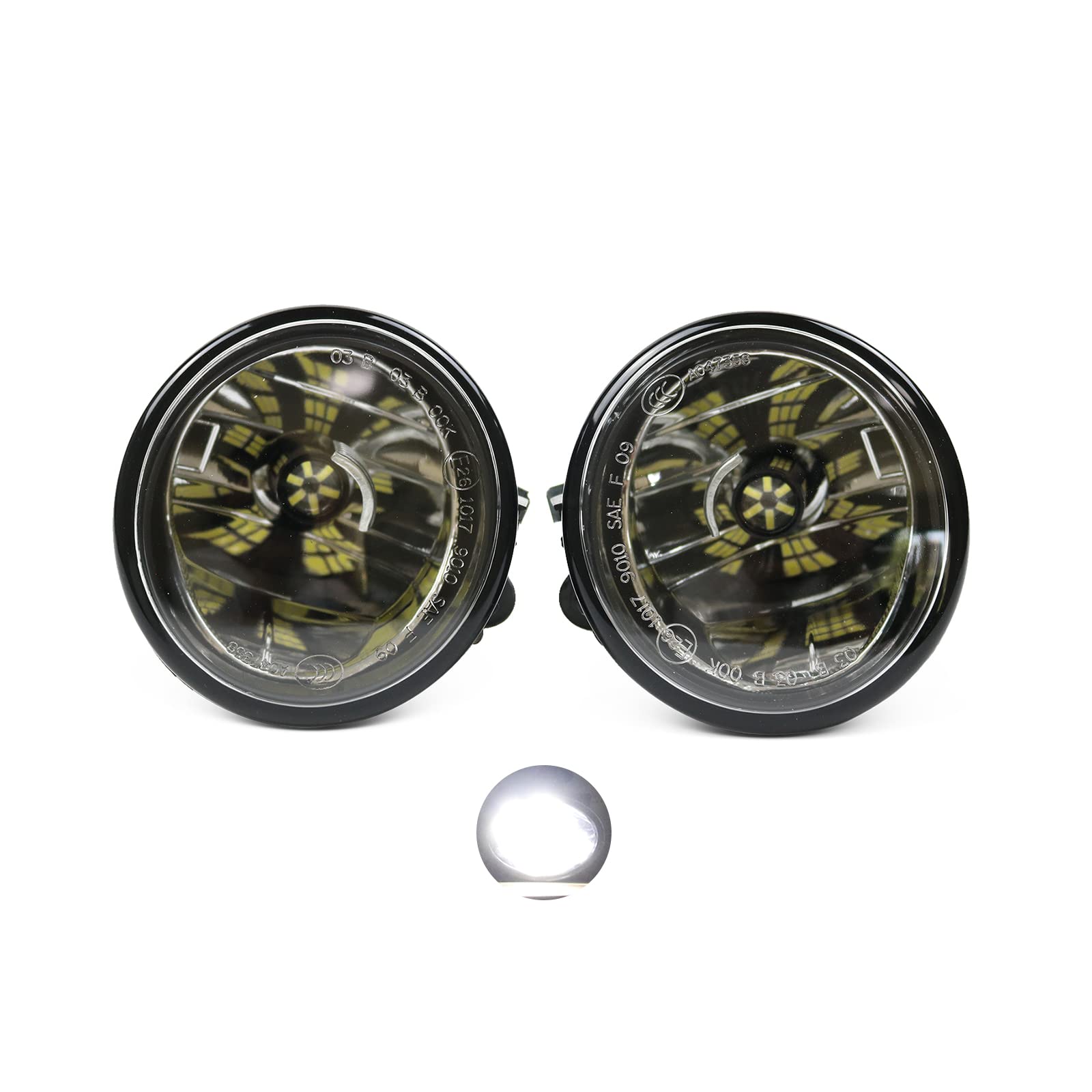 2PCS LED Fog Lights for BMW X6 E71 E72 (2012-2015) - Bright Front Fog Lamp Replacement Bulbs - Perfect for Night Driving & Foggy Conditions