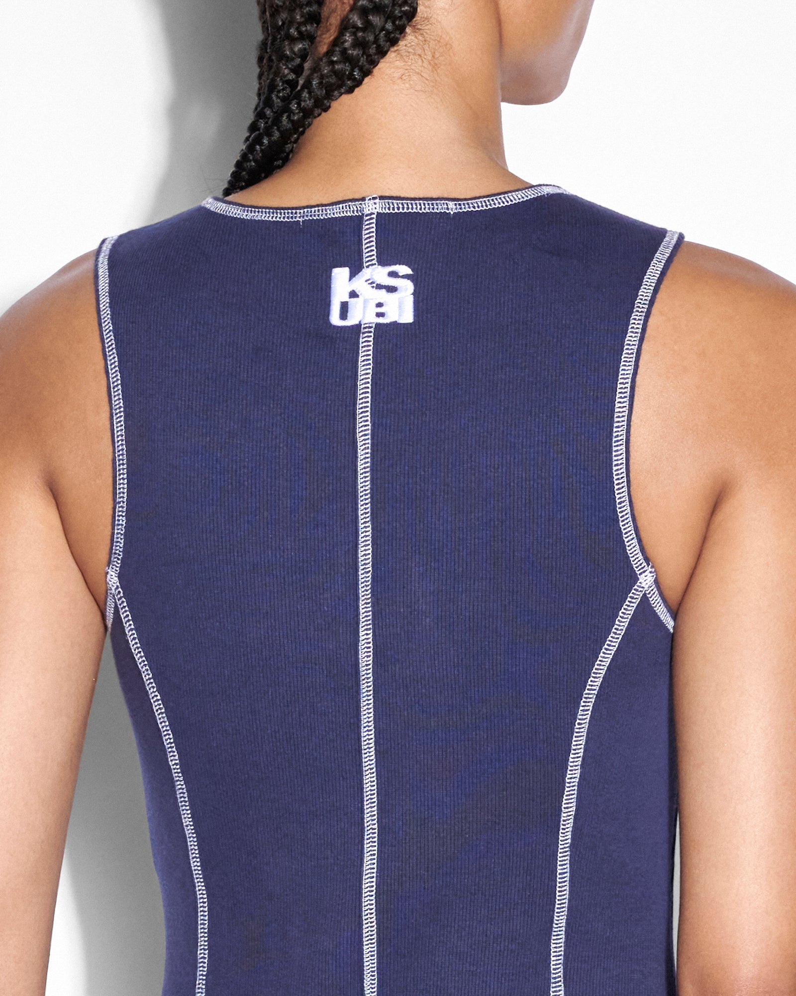 PURSUIT Women's Navy Blue Bodysuit - Seamless Stretchy Comfort for Yoga, Workout & Everyday Wear