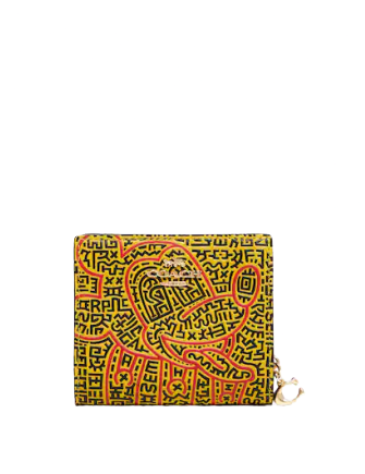 Coach Disney Mickey Mouse X Keith Haring Snap Wallet - Stylish Crossbody Phone Wallet for Women & Men - Perfect for Travel, Shopping & Everyday Use