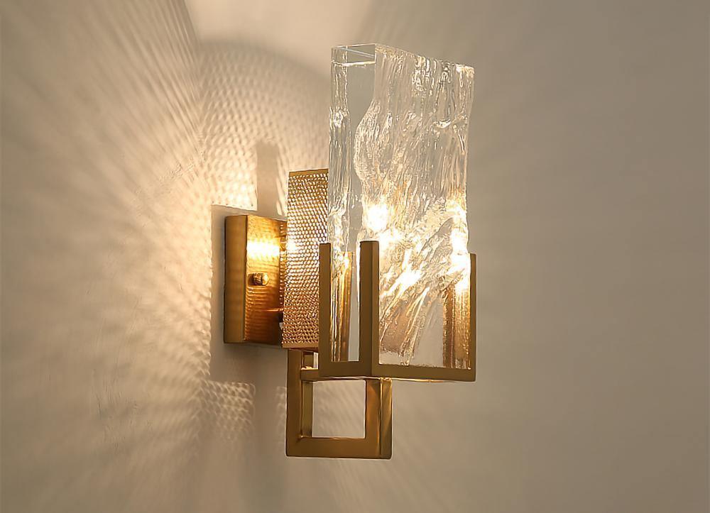 Crystal Ice Wall Lamp - Modern LED Night Light for Bedroom, Living Room & Hallway - Elegant Home Decor Lighting for Relaxation & Ambiance