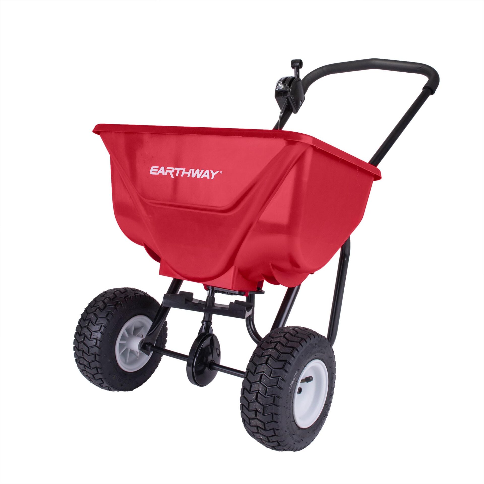 Earthway 2030P Plus Broadcast Spreader - 65 lb Hopper Capacity with Durable Pneumatic Tires | Perfect for Lawn Fertilizer, Grass Seed & Ice Melt Distribution