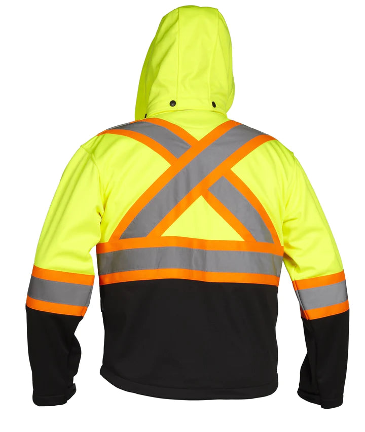 FORCEFIELD Re-Engineered CSA Hi-Vis Safety Softshell Jacket 023 EN148 - High Visibility Workwear for Construction & Outdoor Safety