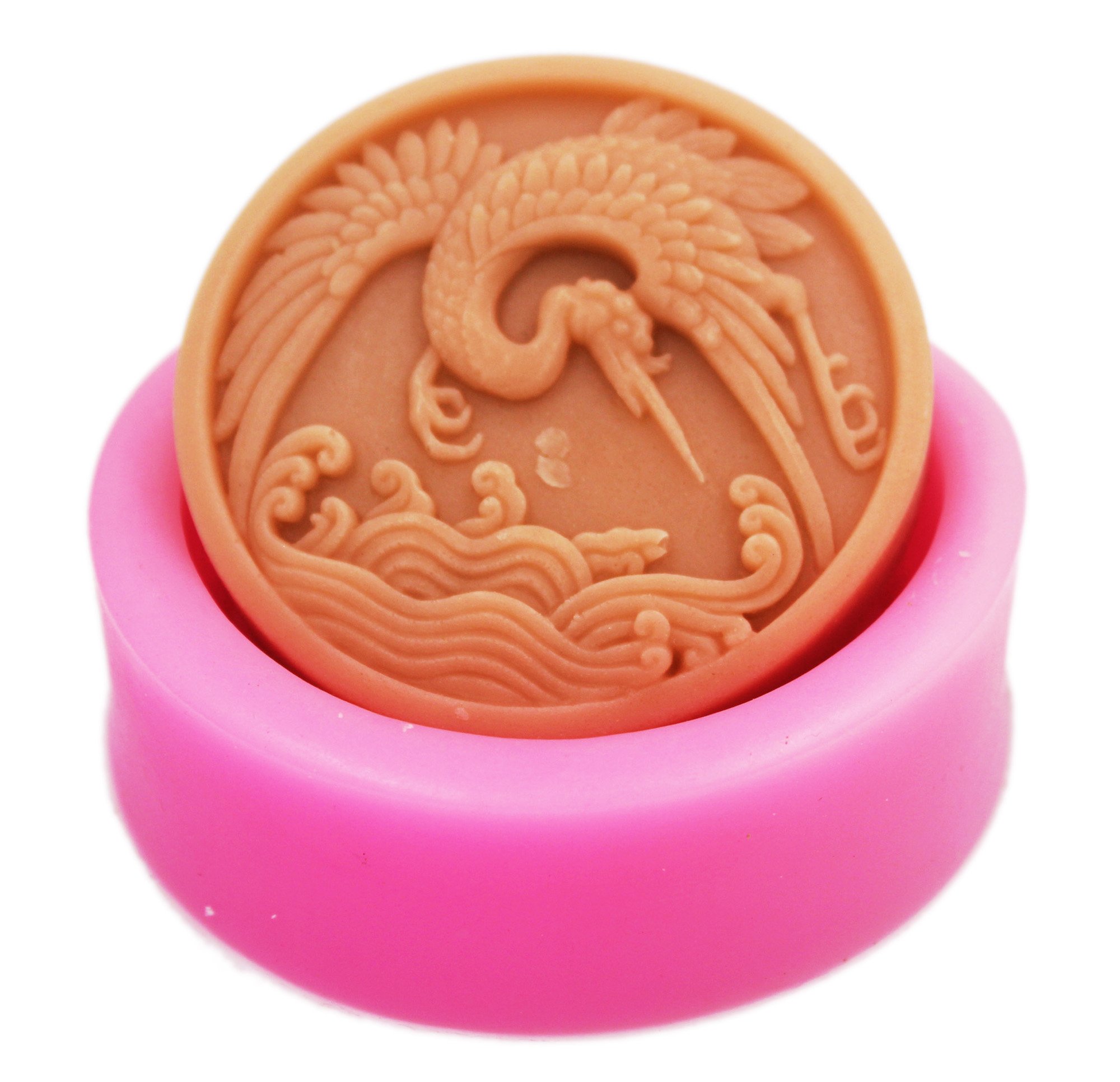 Handmade Red-Crowned Crane Silicone Soap Mold 0961 - DIY Craft Art for Bath Bombs, Candles & Resin - Perfect for Home Spa, Wedding Favors & Gift Making
