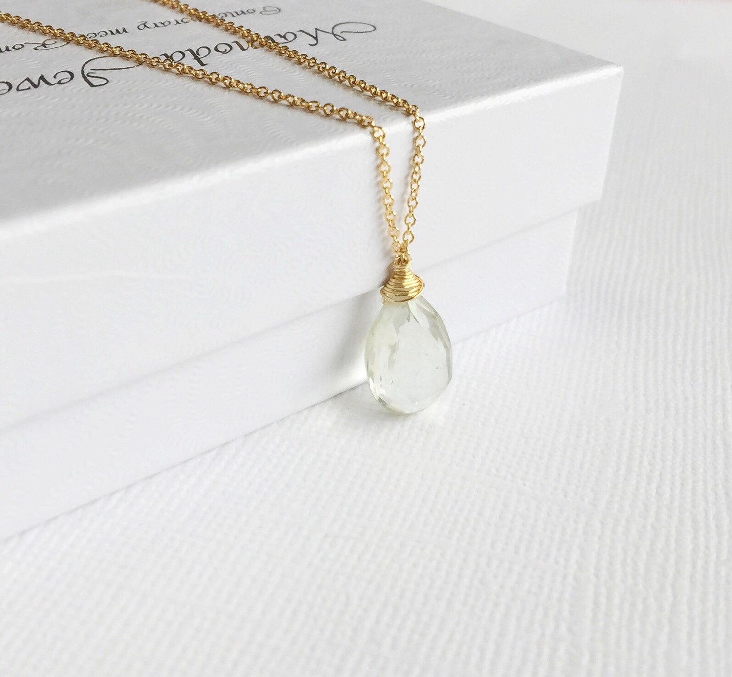 Yazmin Green Amethyst Pendant Necklace (N197) - Elegant Jewelry for Women, Perfect Gift for Birthday, Anniversary & Special Occasions