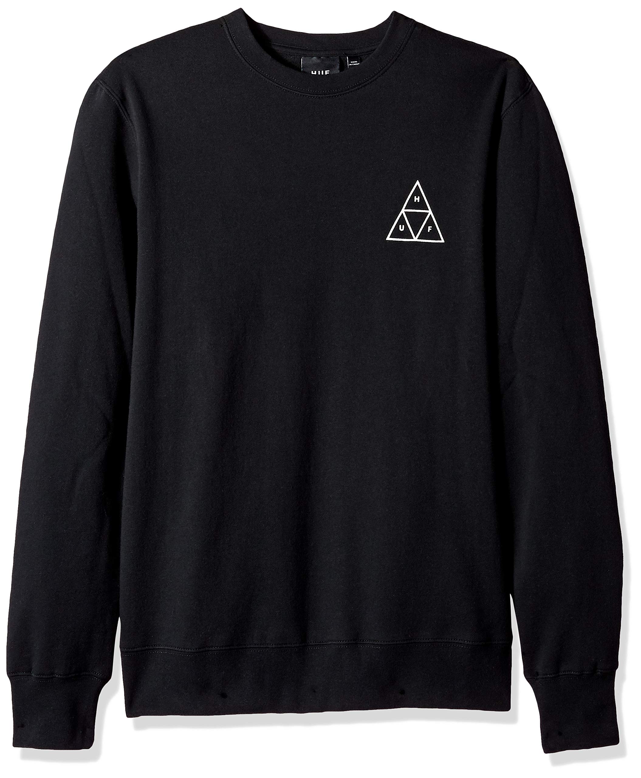 HUF Men's Essentials T-Shirt Crew Neck - Comfortable Cotton Tee for Casual Wear, Street Style & Everyday Outfits