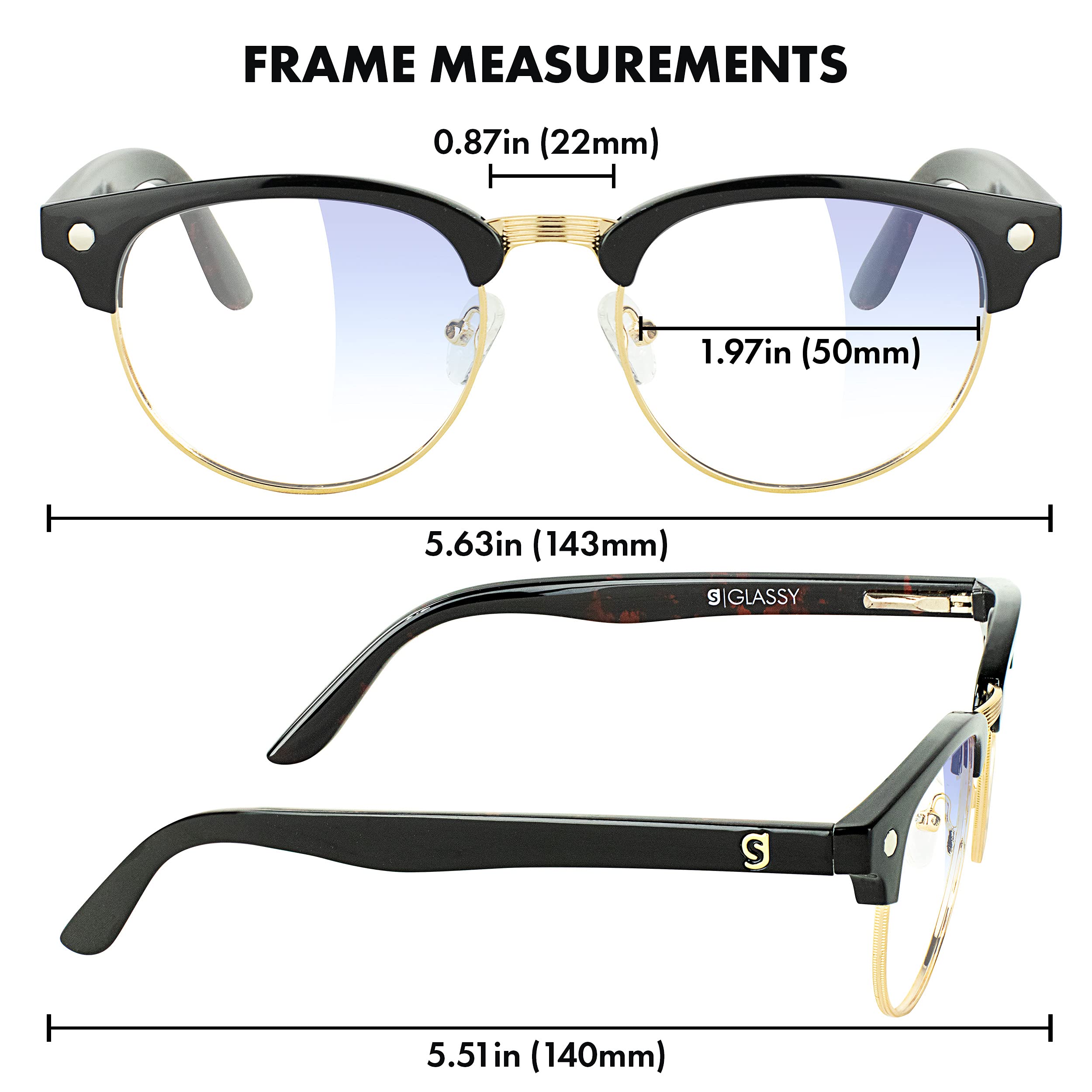 Premium Blue Light Blocking Glasses - Anti Eyestrain & Fatigue Relief for Computer Work, Gaming & Screen Time | Glassy Morrison UV Protection Eyewear for Digital Eye Strain