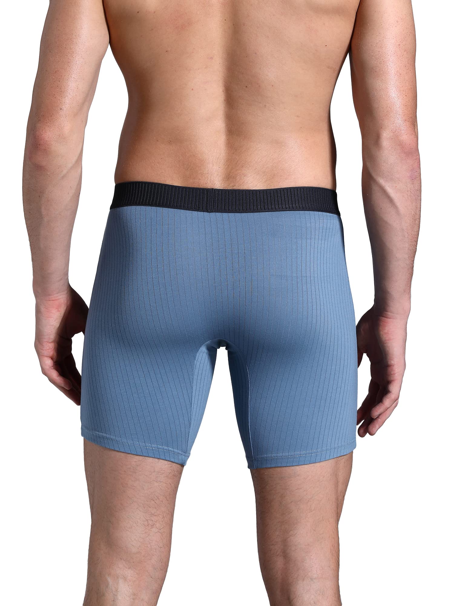 Breathable Stretch Cotton Men's Boxer Briefs 3-Pack - Soft Comfort Underwear for Daily Wear & Active Lifestyle
