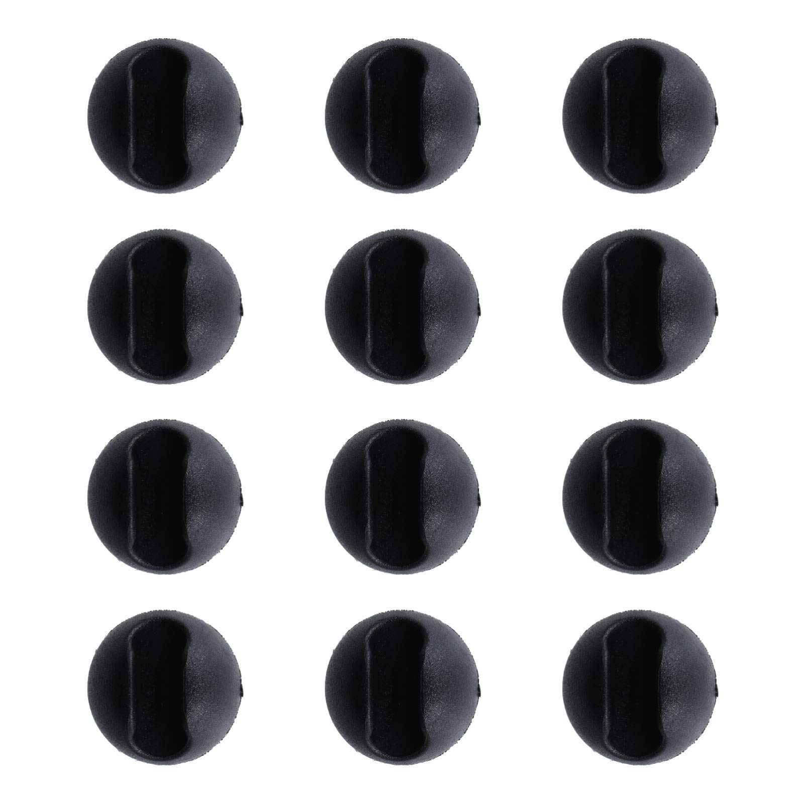 DOITOOL 12-Pack Black Silicone Hairpin Leg Protectors for Furniture - Non-Slip Rubber Feet Caps for Chairs, Tables & Desks - Floor Protectors for Hardwood & Tile - Perfect for Coffee Tables, Dining Sets & Office Furniture