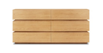 Pino 6-Drawer Wooden Dresser for Bedroom - Modern Storage Chest with Smooth Gliding Drawers | Perfect for Organizing Clothes, Bedding & Accessories in Home, Dorm or Nursery