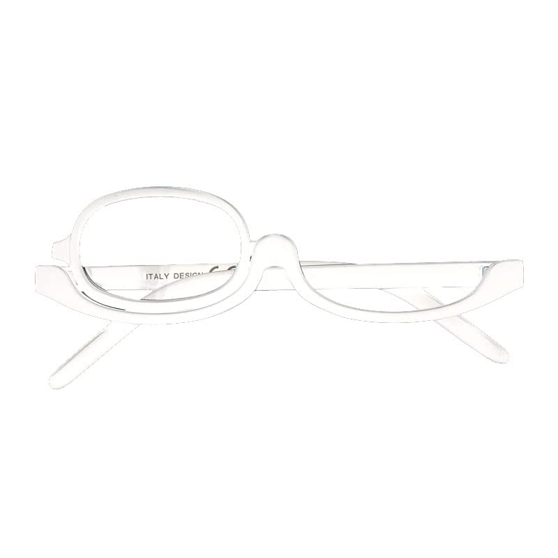 Magnifying Makeup Glasses 2 Pack - 1.5X Flip Lens (White/Purple) for Reading & Cosmetics