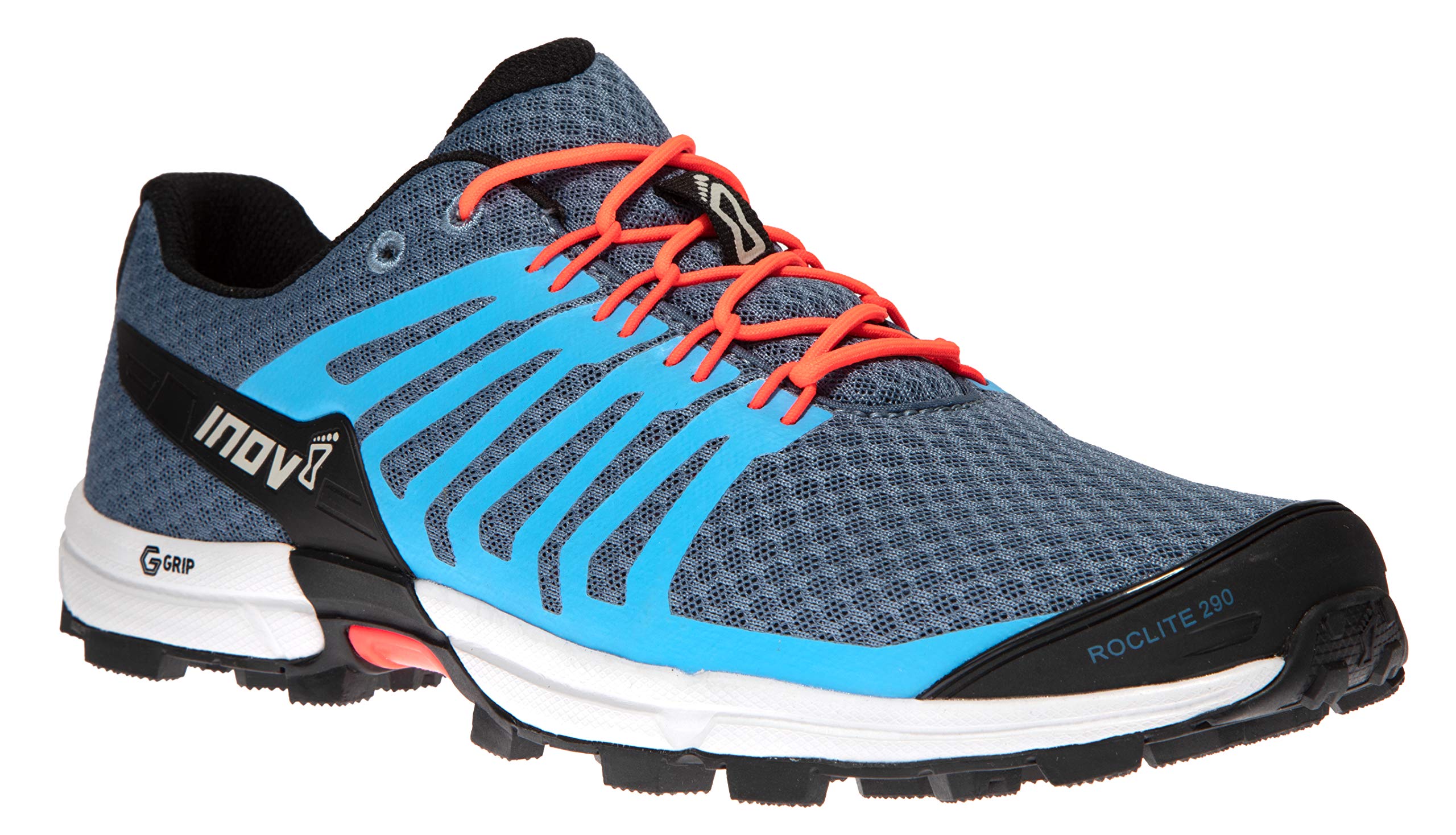 Inov-8 Men's Roclite G 290 V2 Lightweight Graphene G-Grip Trail Running Shoes - Durable Hiking & Outdoor Adventure Footwear for Rocky Terrain