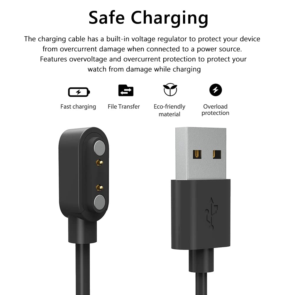 2 Pack Replacement Charger for Xplora XGO 2 Smart Watch - Magnetic Charging Cable Cord Compatible with Xplora XGO2 Smartwatch Accessories - Perfect for Home, Office & Travel Use
