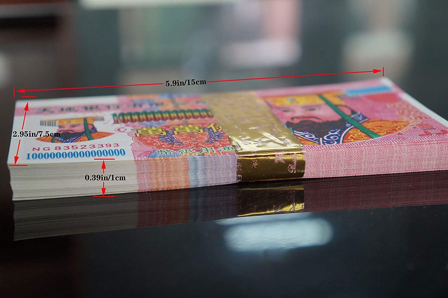 400 Pieces Chinese Joss Paper Money - Ancestor Worship Hell Bank Notes (10,000,000,000,000,000 Dollar) for Burning Rituals - Traditional Origami Paper for Qingming Festival & Ghost Month Ceremonies