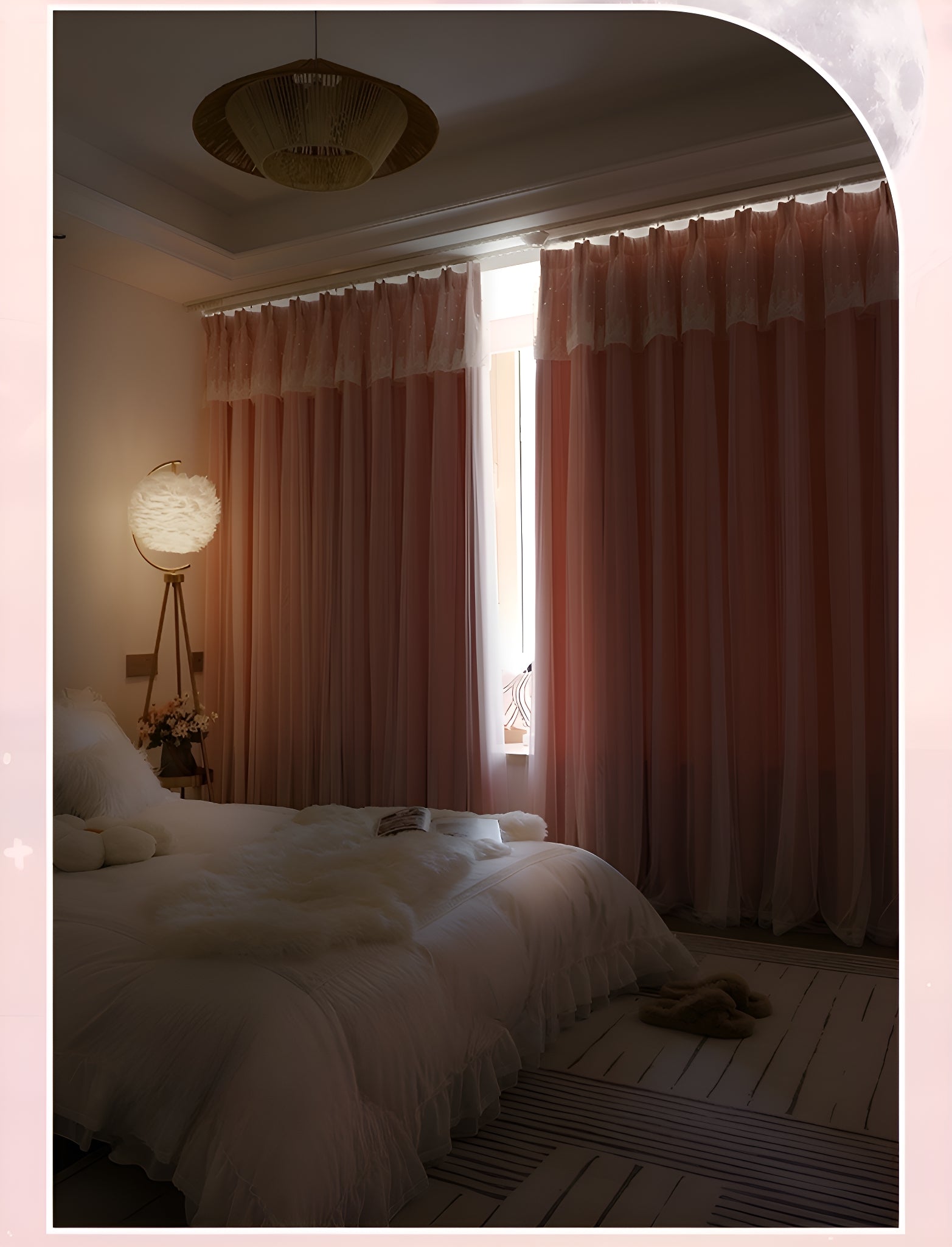 McKenna Two-Layer Tulle Blackout Curtains for Bedroom - Custom Room Darkening Window Drapes for Better Sleep & Light Control