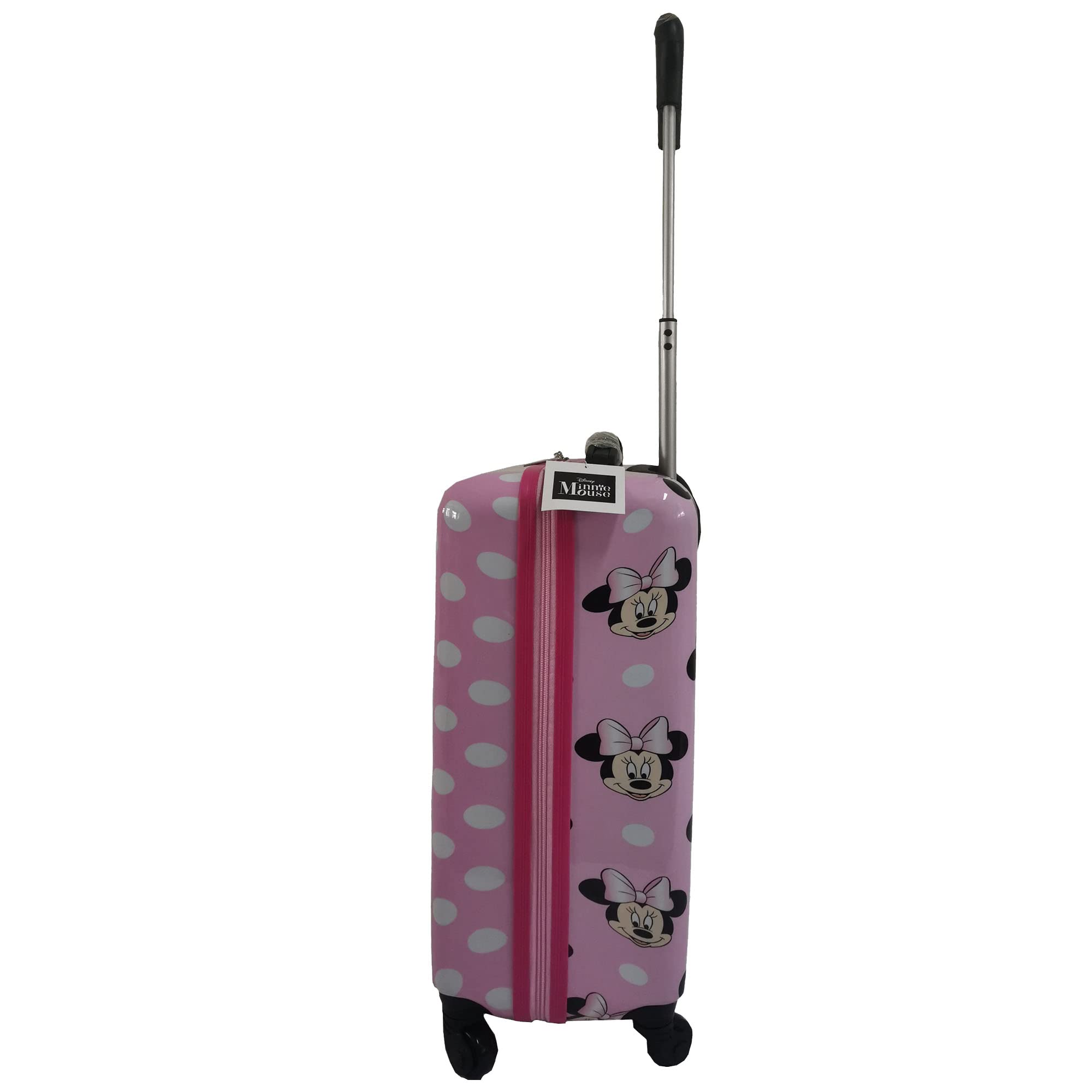 Minnie Mouse 20 Inch Kids Hardside Spinner Luggage - Lightweight Carry-On Rolling Suitcase for Girls Travel, School Trips & Sleepovers | Disney Character Design for Tweens
