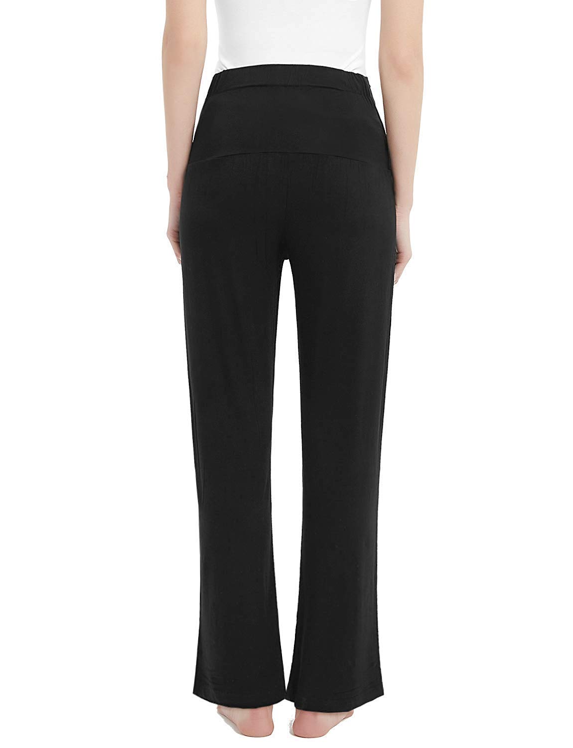 Amorbella Women's Maternity Sweatpants - Over The Belly Pregnancy Yoga Pants, Soft Lounge & Pajama Pants for Comfortable Wear at Home, Workouts and Relaxation