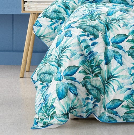 Premium Flinders Blue Quilt Cover Set by Bianca - Soft Cotton Bedding Set for Queen/King Size Beds - Perfect for Master Bedrooms, Guest Rooms & Cozy Home Decor