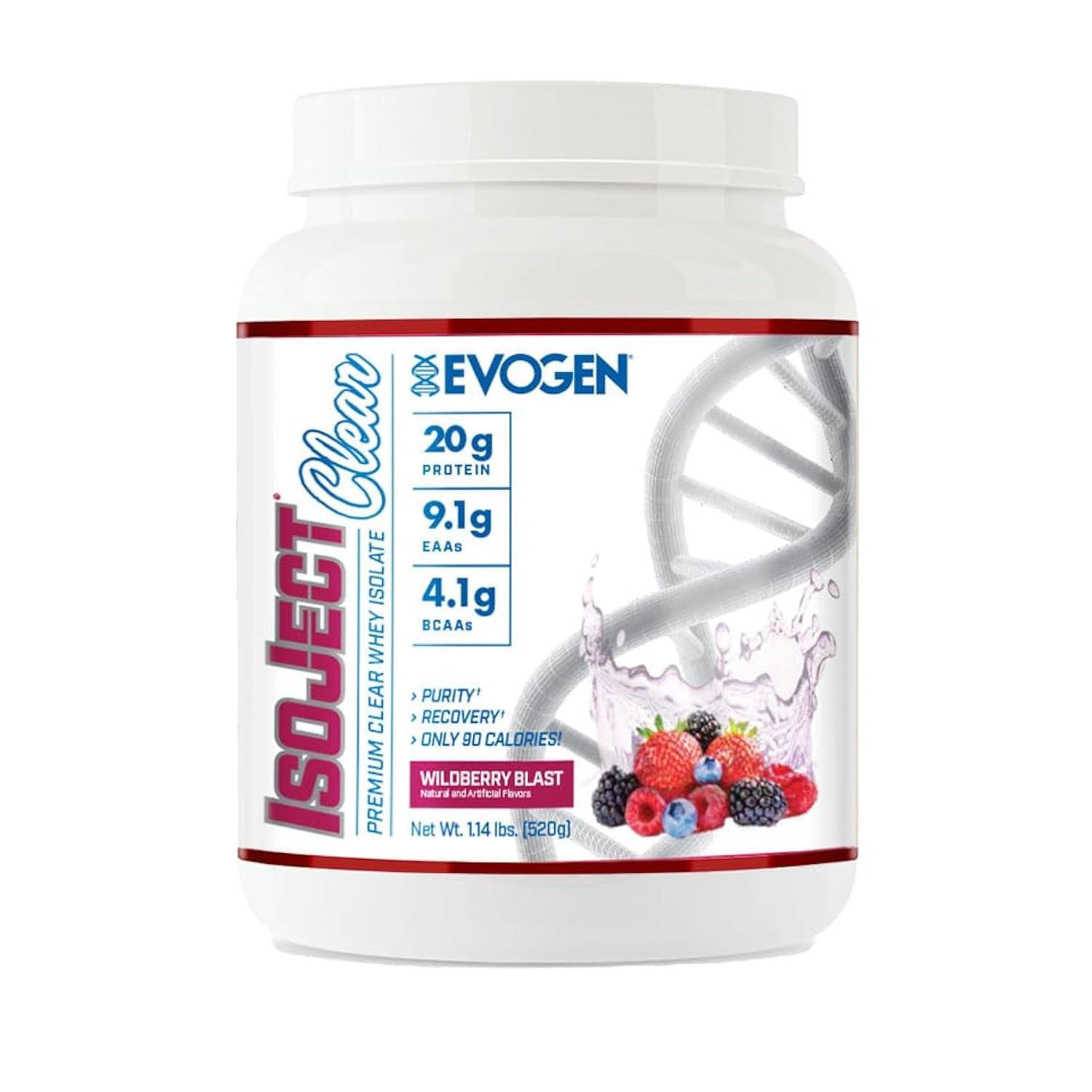 Evogen IsoJect Clear Whey Protein Isolate Powder - 520g for Muscle Recovery & Post-Workout Nutrition - Ideal for Athletes & Fitness Enthusiasts