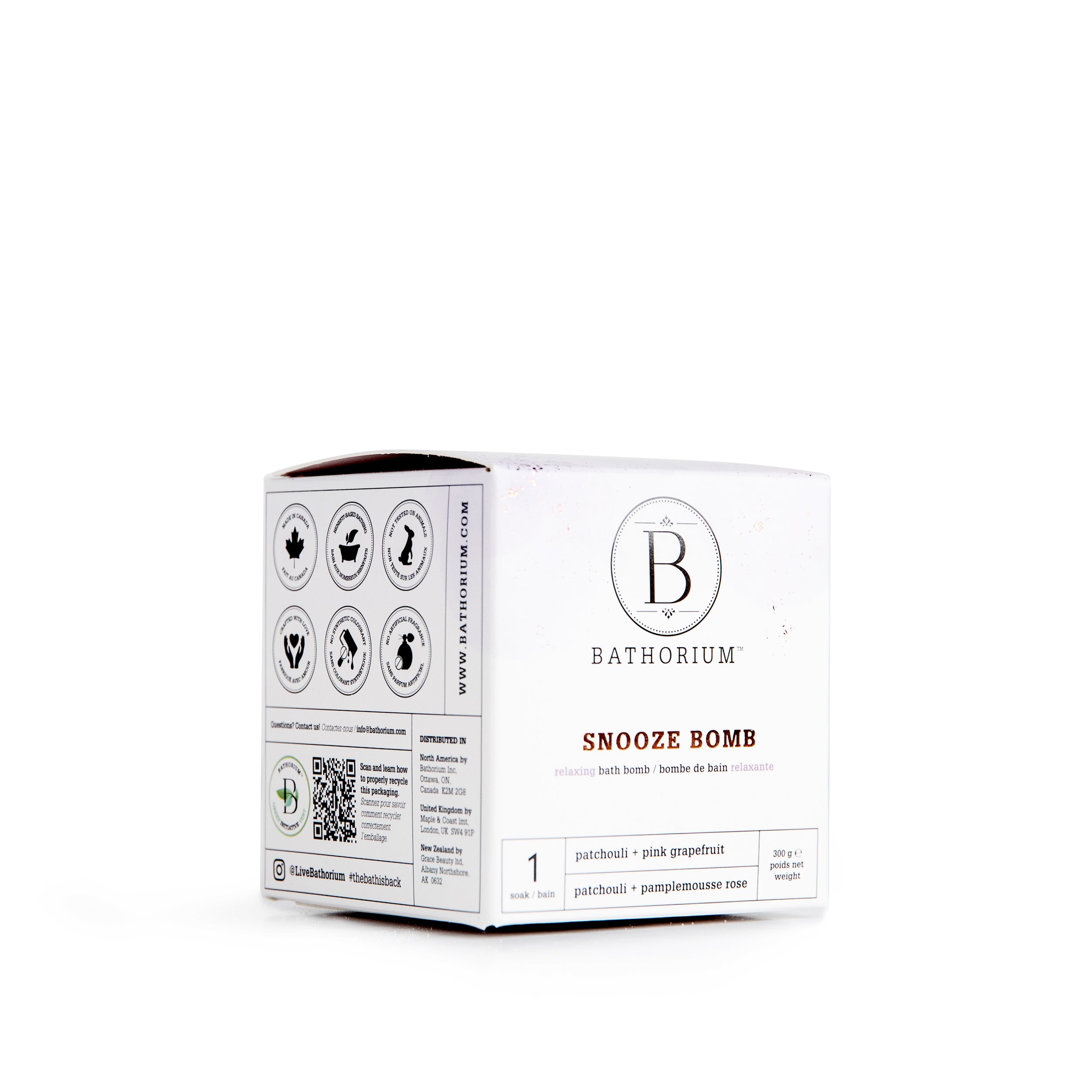 Bathorium Snooze Bomb Bath Bomb - Relaxing Lavender & Chamomile Essential Oil Bath Soak for Stress Relief & Better Sleep | Perfect for Nighttime Baths & Self-Care Rituals