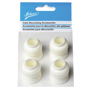 Ateco Stainless Steel Pastry Couplers for Cake Decorating - Perfect for Icing Tips, Piping Bags & Professional Baking Tools (Set of 3) - Ideal for Home Bakers, Wedding Cakes & Dessert Decorating