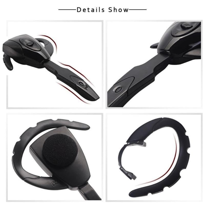 Wireless Bluetooth Headset V5.0 with Noise Cancelling Microphone - Single Ear Lightweight Headphones for Business, Office, Driving & Sports | Hands-Free Calling, Rechargeable Earpiece for Professionals & Active Lifestyles