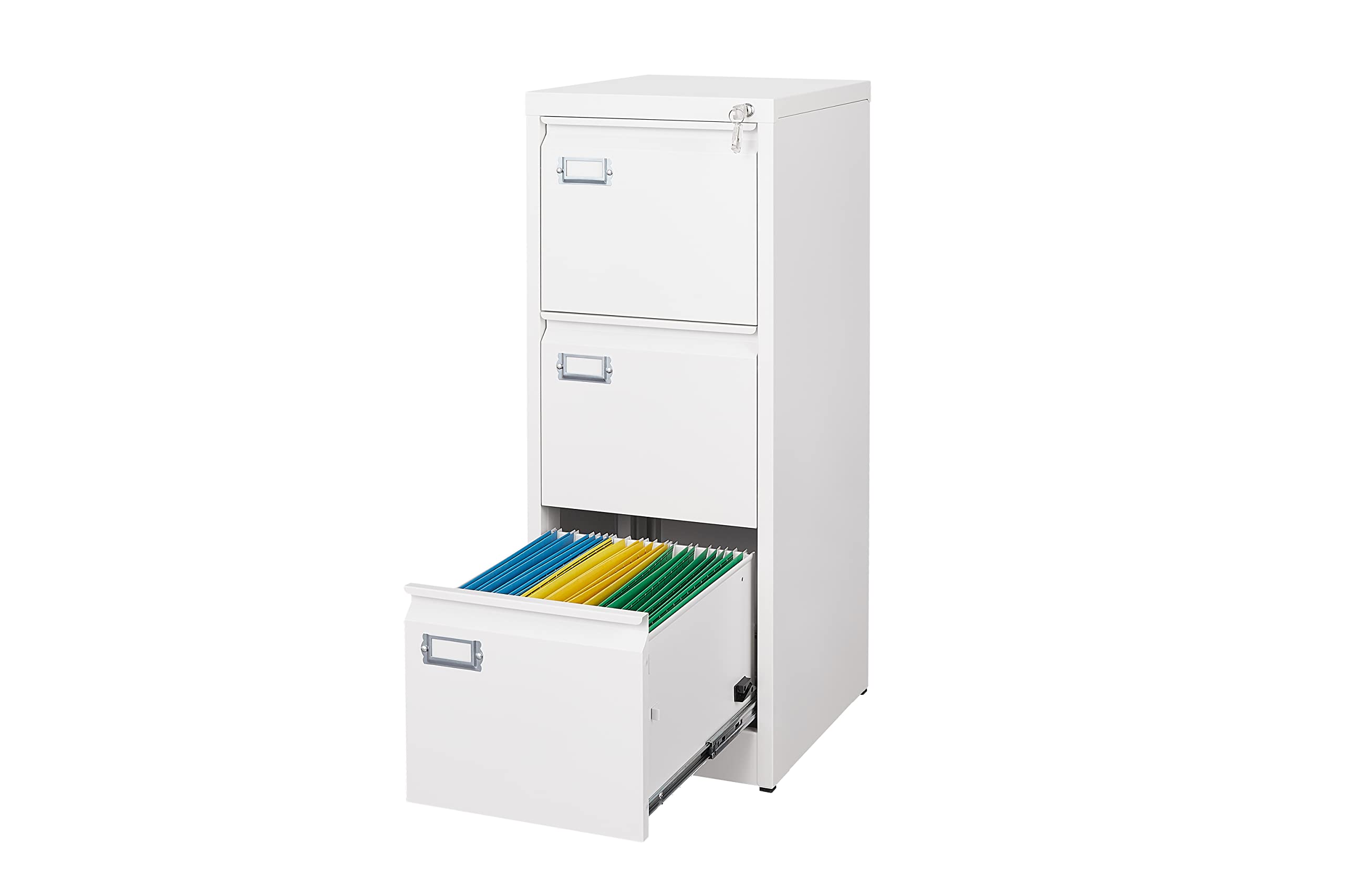 3-Drawer Metal Vertical File Storage Cabinet with Lock - 18