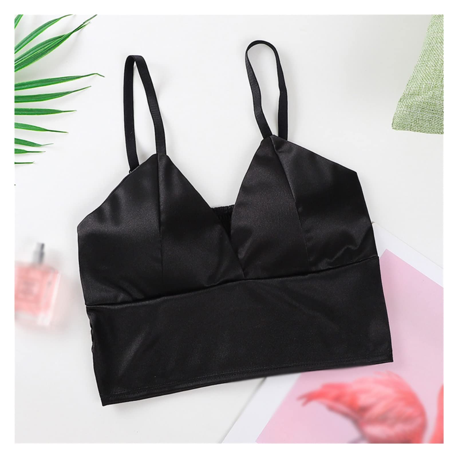 Wireless Tube Tops for Women - Summer V Neck Sleeveless Camisole Lingerie with Beauty Back Design (Bust 62-90cm, Color B) | Perfect for Beachwear, Yoga, Layering & Casual Outfits
