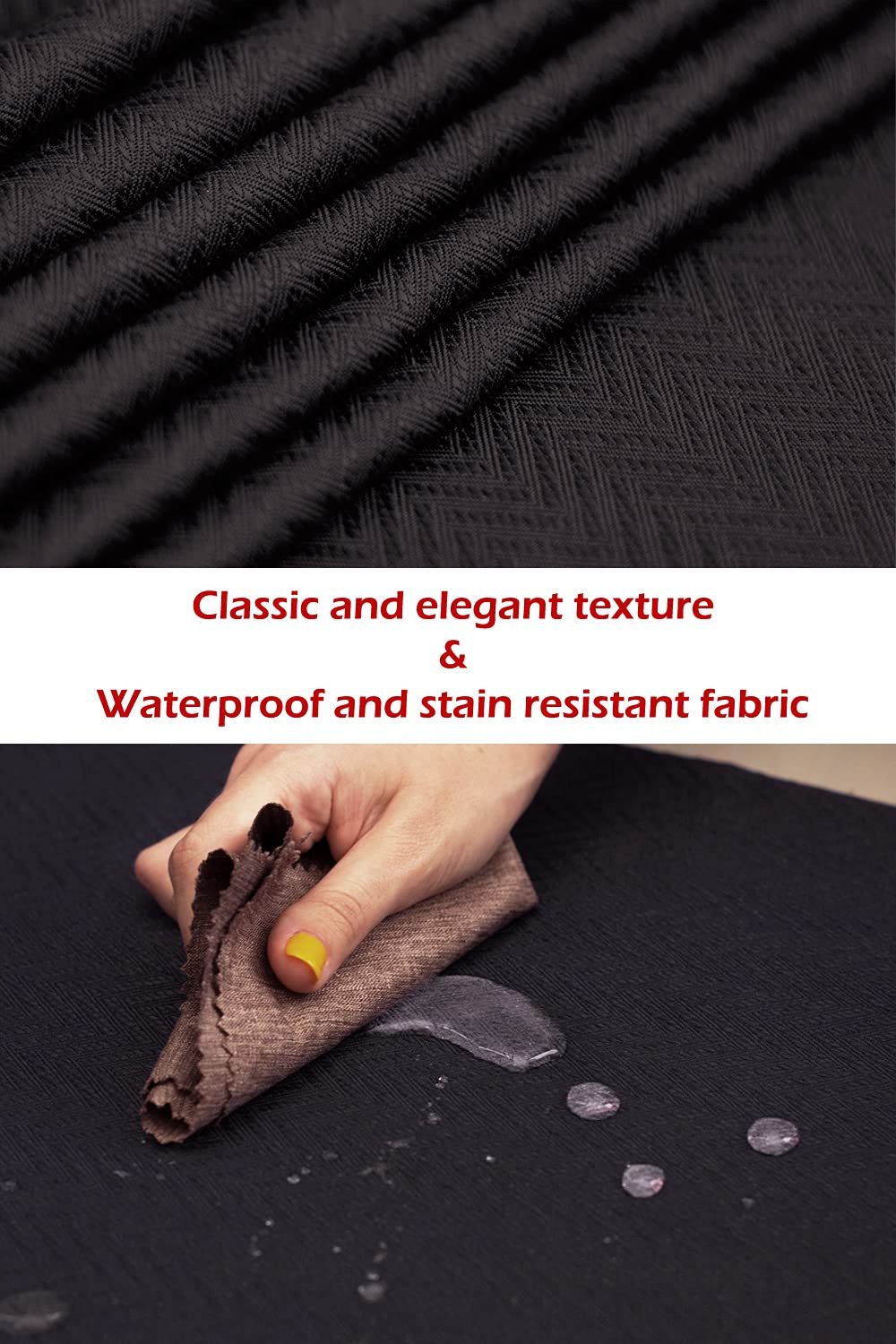 144-Inch Black Table Runner - Wrinkle-Free Waterproof Long Tablecloth for Outdoor Dining, Coffee Tables & Dressers | Perfect for Dinner Parties, Weddings, Easter & Mother's Day Decor | Elegant Home & Event Decoration