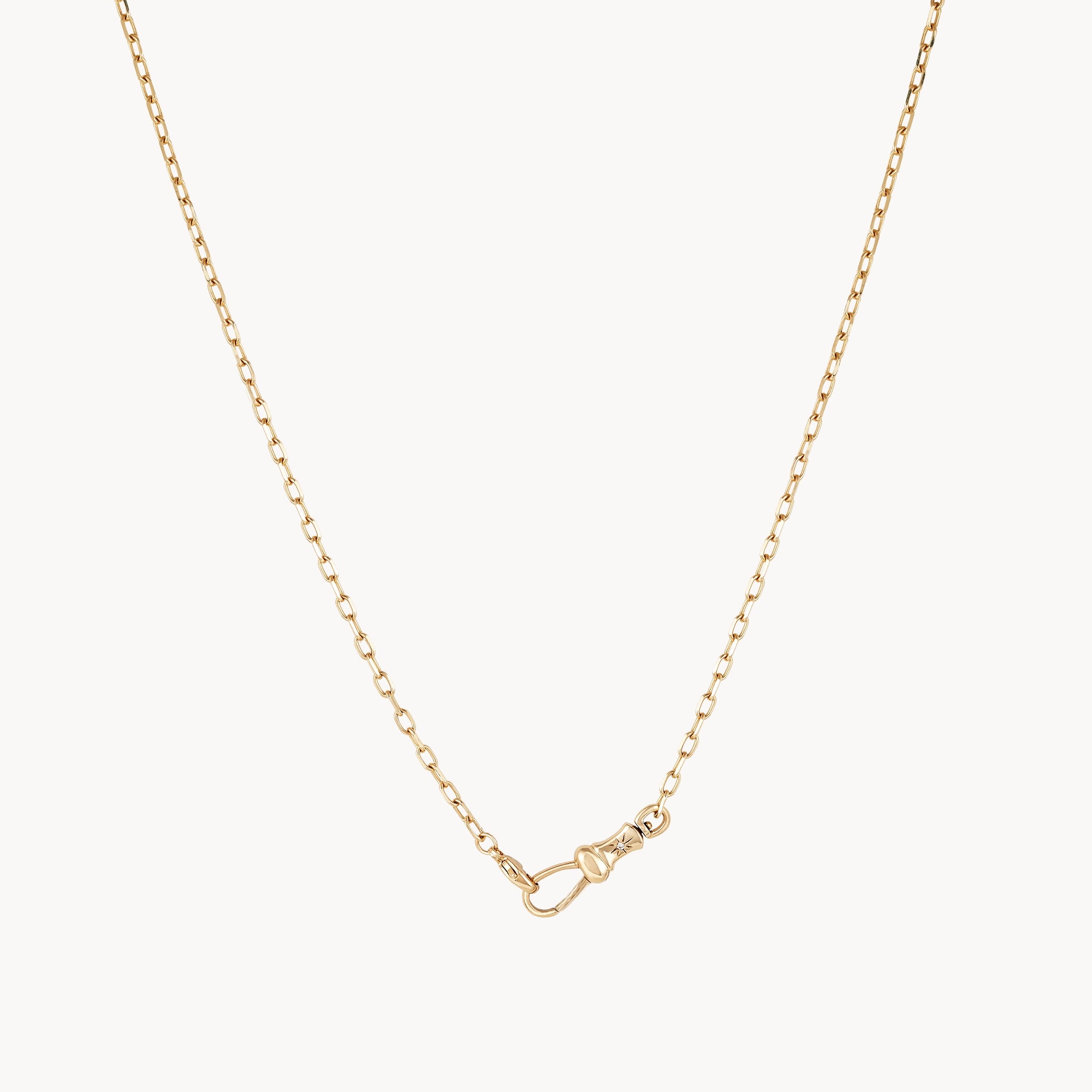 Magic Maker Charm Collector Clasp Necklace - 10K Yellow Gold with Diamonds | Elegant Jewelry for Everyday Wear & Special Occasions