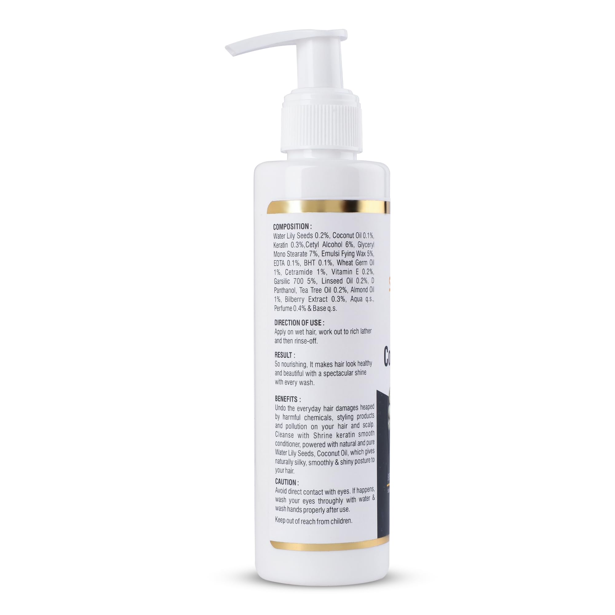 SHRINE Hair Conditioner with Water Lily Serum - Biotin & Silk Protein for Silky Smooth Hair - Deeply Moisturizes Dry Frizzy Hair - 200ml - Perfect for Daily Hair Care & Salon-Quality Results at Home