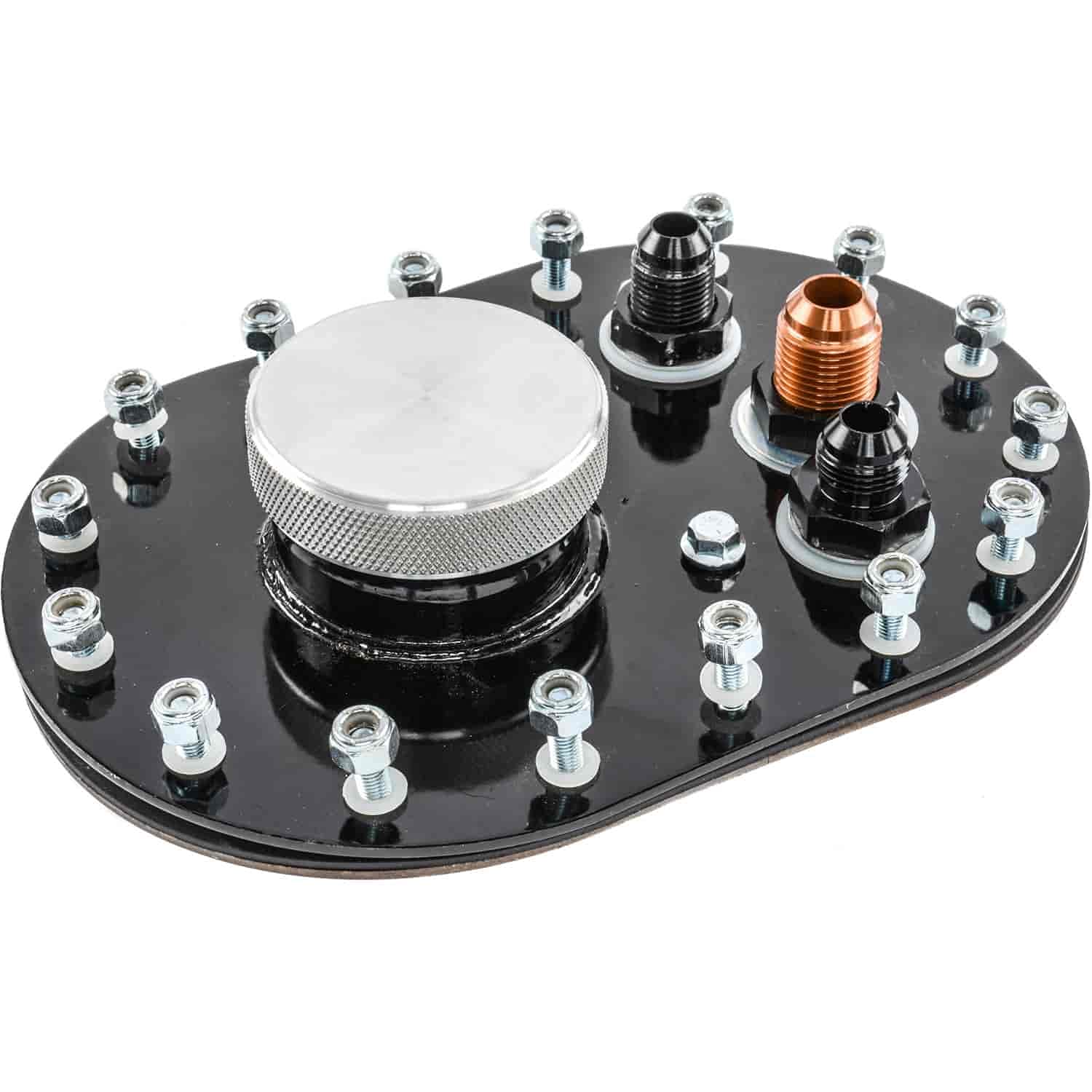 JEGS 15551 High Performance Fuel Cell Accessories Kit - Universal Fit for Racing, Off-Road & Hot Rod Vehicles - Includes Mounting Hardware & Fittings