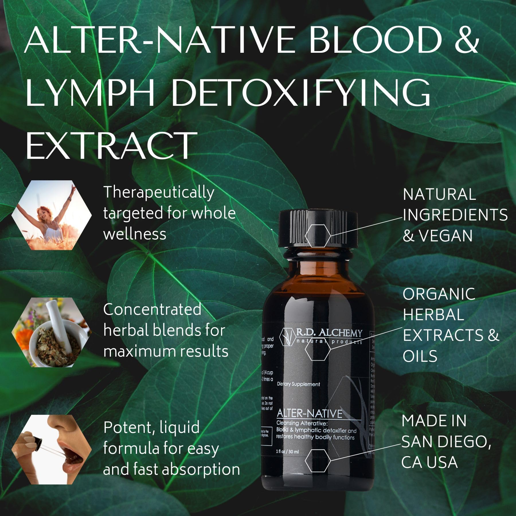 RD Alchemy Organic Blood & Lymph Support Extract - Natural Wellness Boost