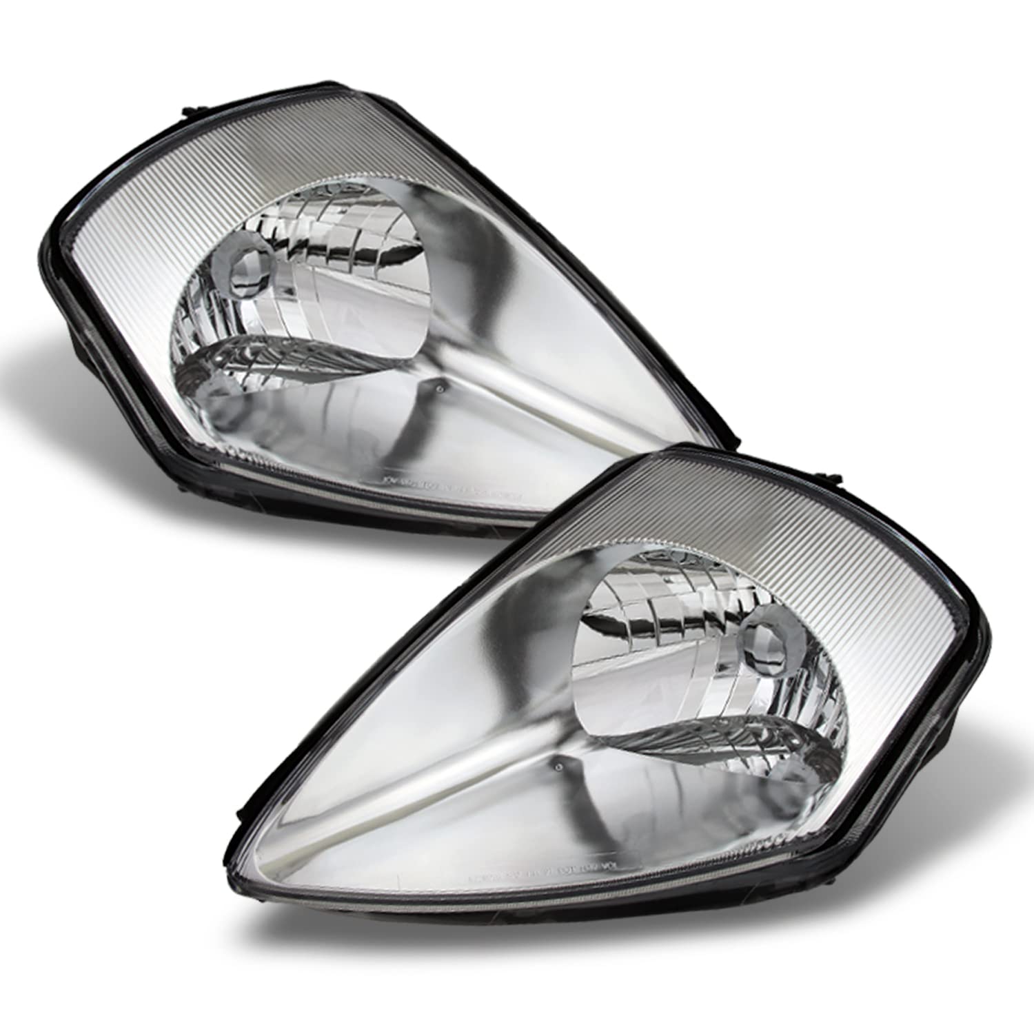 AKKON Chrome OE Replacement Headlights Pair for Mitsubishi Eclipse - Driver & Passenger Side - Perfect for Night Driving & Car Restoration Projects