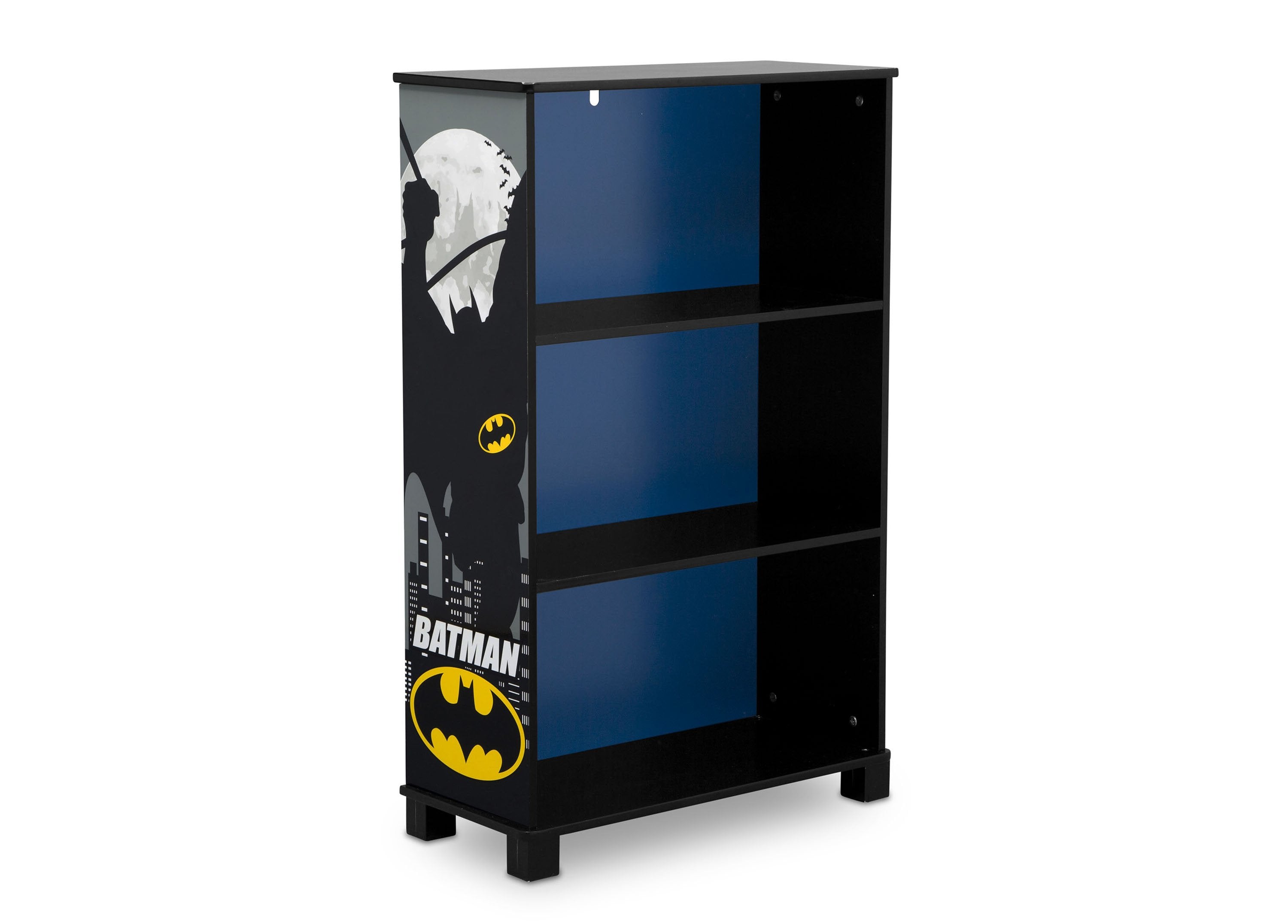 Batman Deluxe 3-Tier Bookcase - Wooden Bookshelf for Comics, Collectibles & Display - Perfect for Home Office, Living Room & Game Room Decor