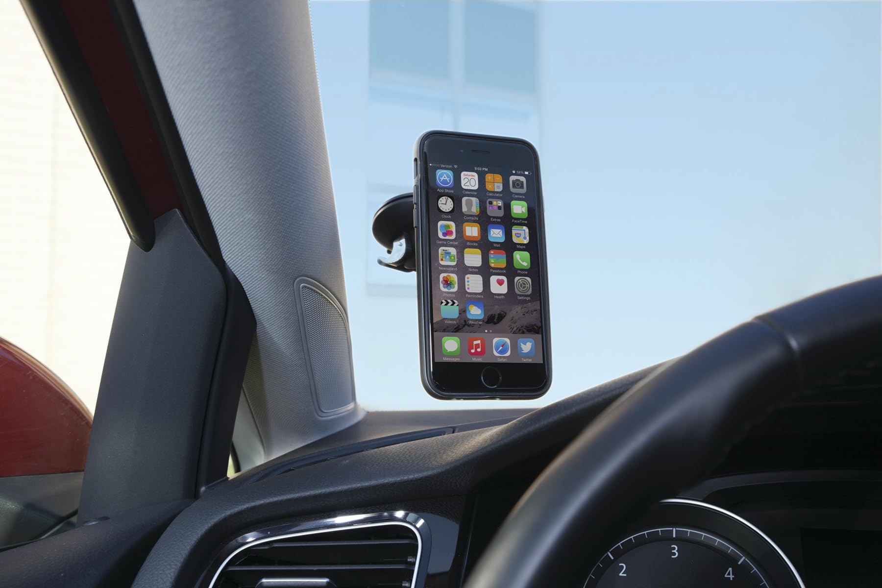540331 Magnetic Smartphone Car Mount - 360° Rotation & Strong Suction Cup for Hands-Free Driving | Compatible with iPhone, Samsung, Google Pixel | Perfect for Road Trips & Daily Commute