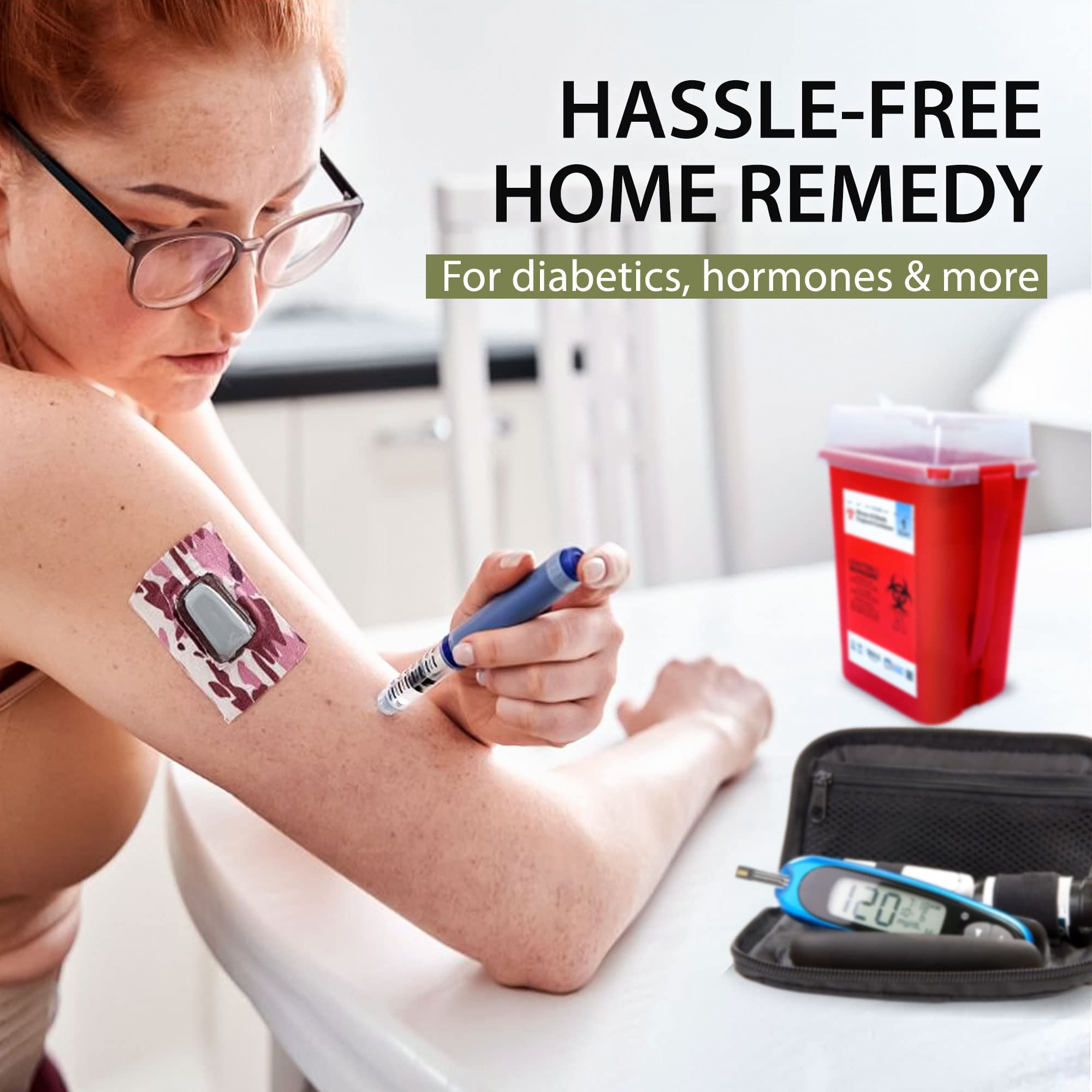 1 Quart Sharps Containers for Safe Needle Disposal at Home | Small Biohazard Waste Bins for Diabetic, Medical & Tattoo Use | FDA-Compliant Sharps Disposal Solution