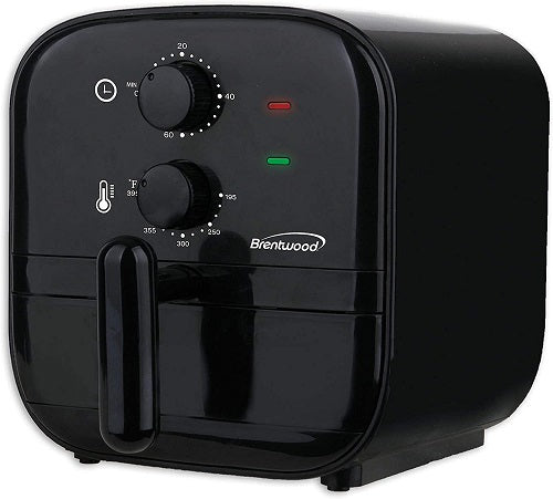 Brentwood AF100 1 Quart Small Electric Air Fryer with 60-Minute Timer & Temperature Control - Perfect for Healthy Cooking, Snacks, and Small Meals in Dorms, Apartments & Offices