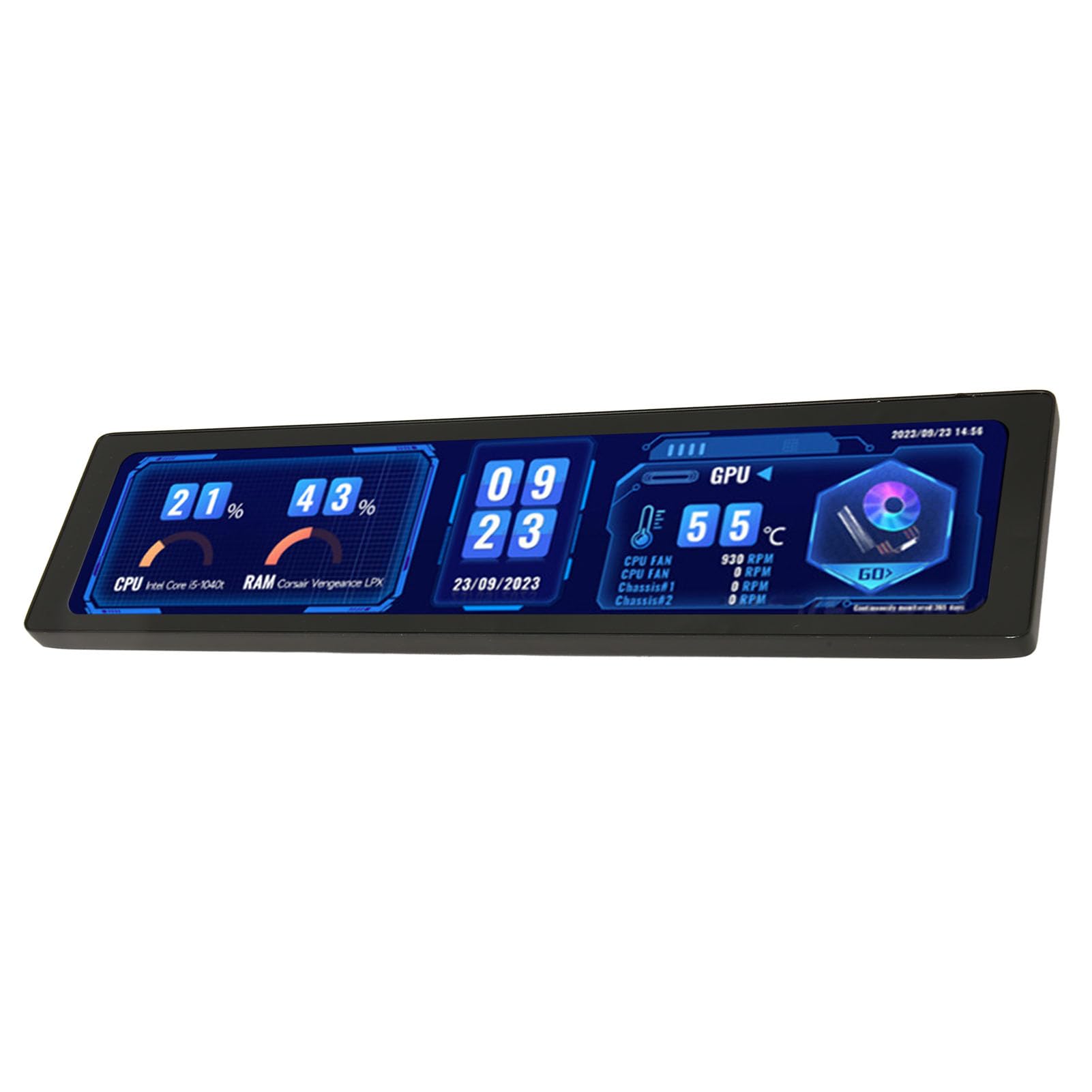 11.9 Inch Capacitive Touch Screen Monitor - High-Resolution Secondary Display with Protective Bezel for Photo Editing, Gaming & Office Work - Perfect for Graphic Designers, Streamers & Professionals