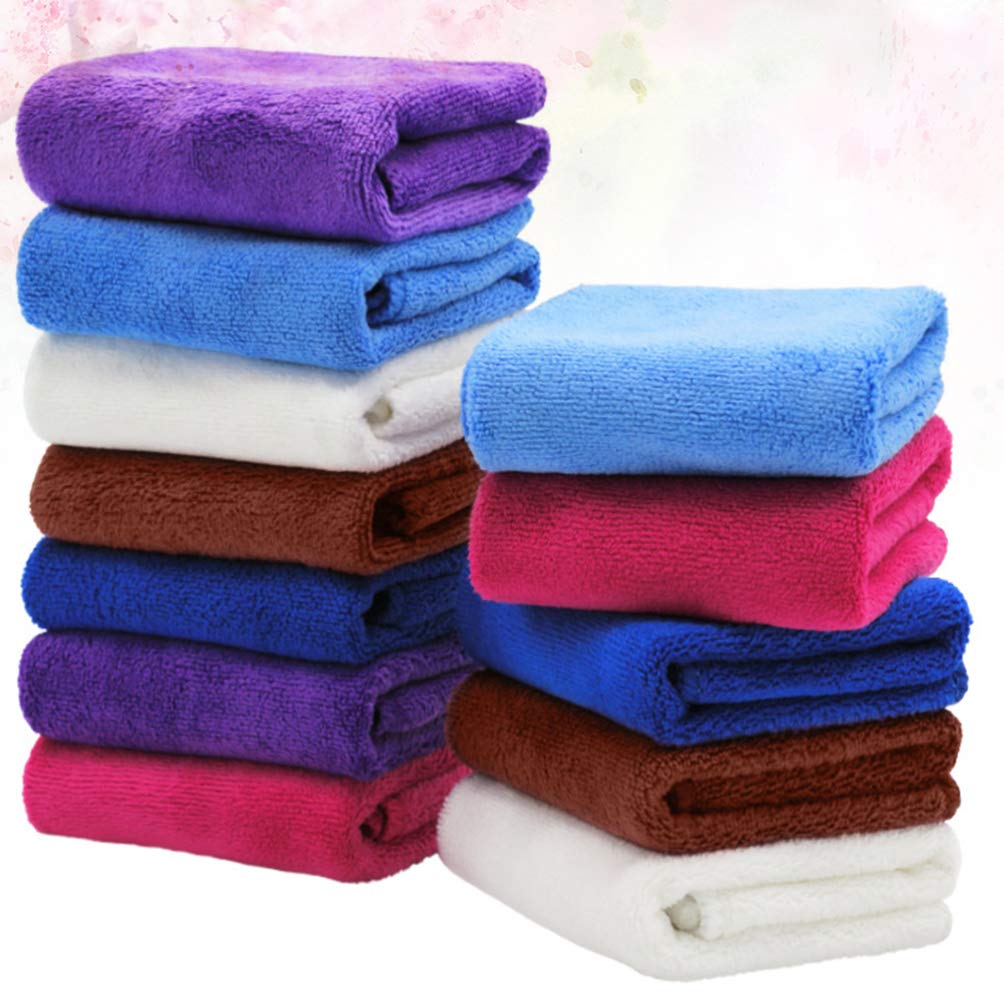 KESYOO 10-Pack Premium Microfiber Kitchen Towels - Super Absorbent Dish Cloths, Cleaning Rags & Scrub Towels for Dishes, Countertops & Household Cleaning - Quick-Dry Water Wipes for Kitchen & Bathroom Use